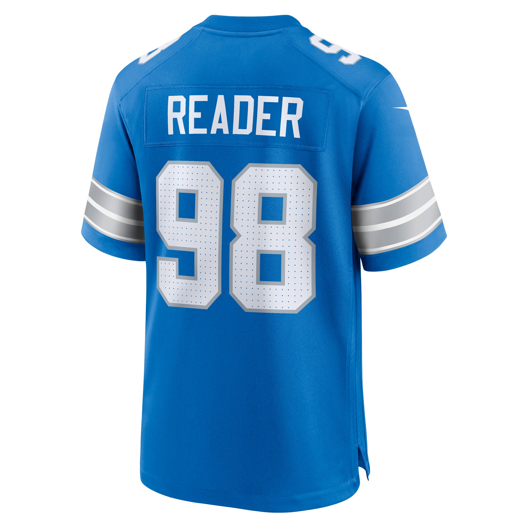 Men's Detroit Lions D.J. Reader Blue Team Game Jersey JS1801 Saliibo - Image 3