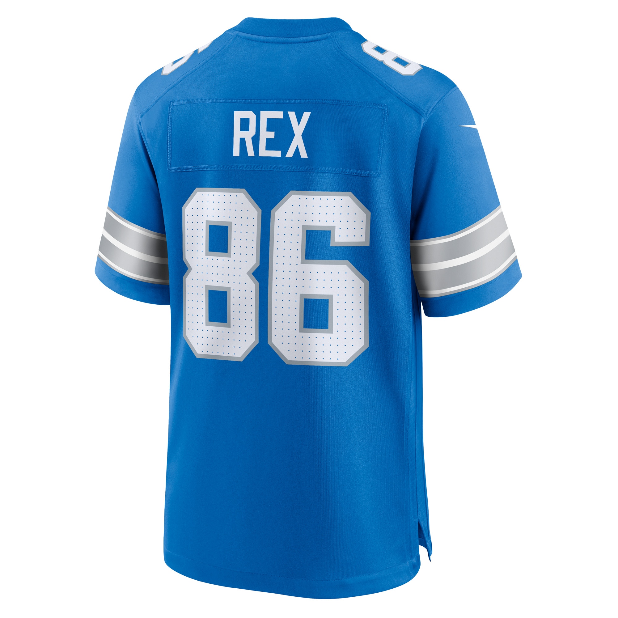 Men's Detroit Lions Isaac Rex Blue Game Jersey JS5610 Saliibo - Image 3