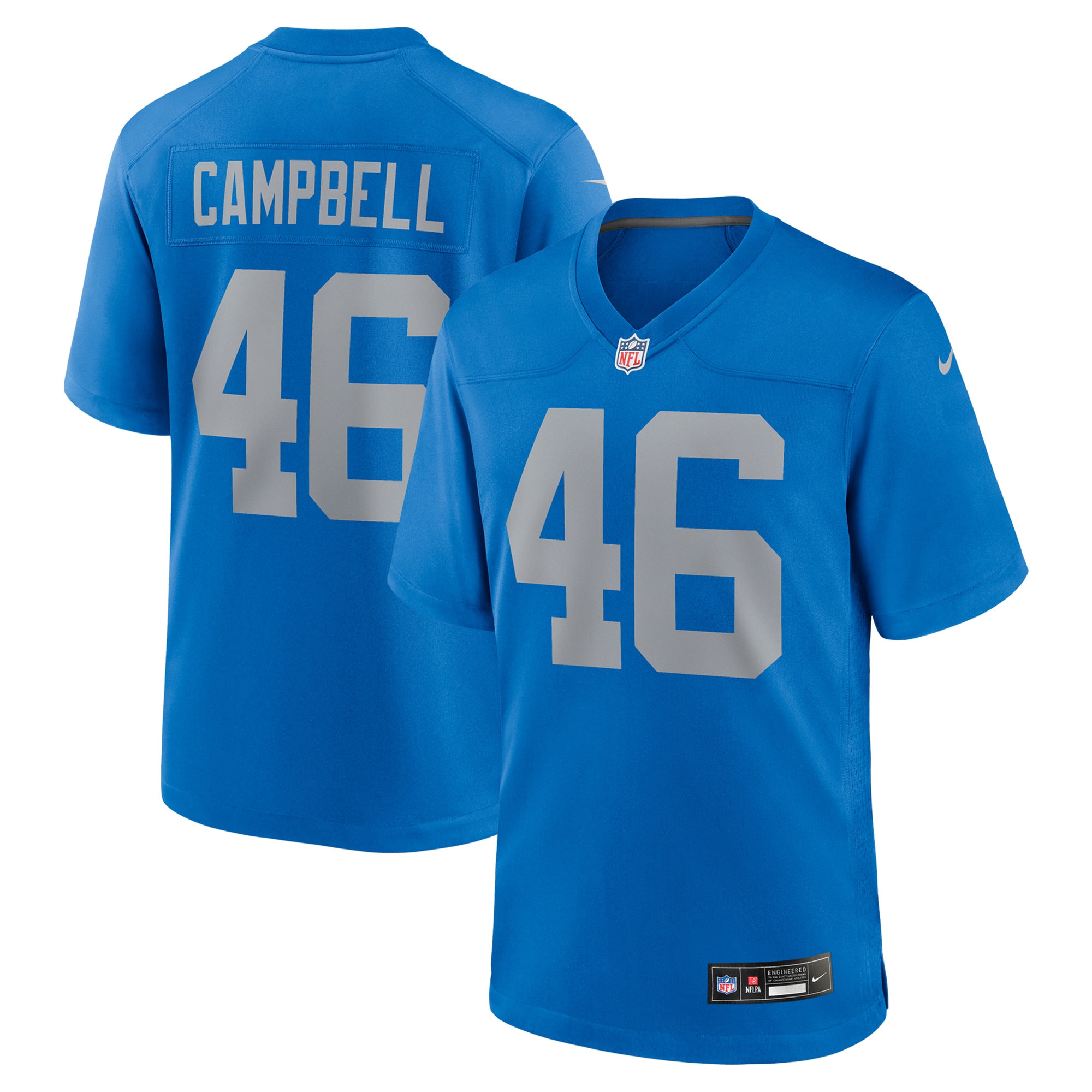 Men's Detroit Lions Jack Campbell Blue Alternate Game Jersey JS4684 Saliibo