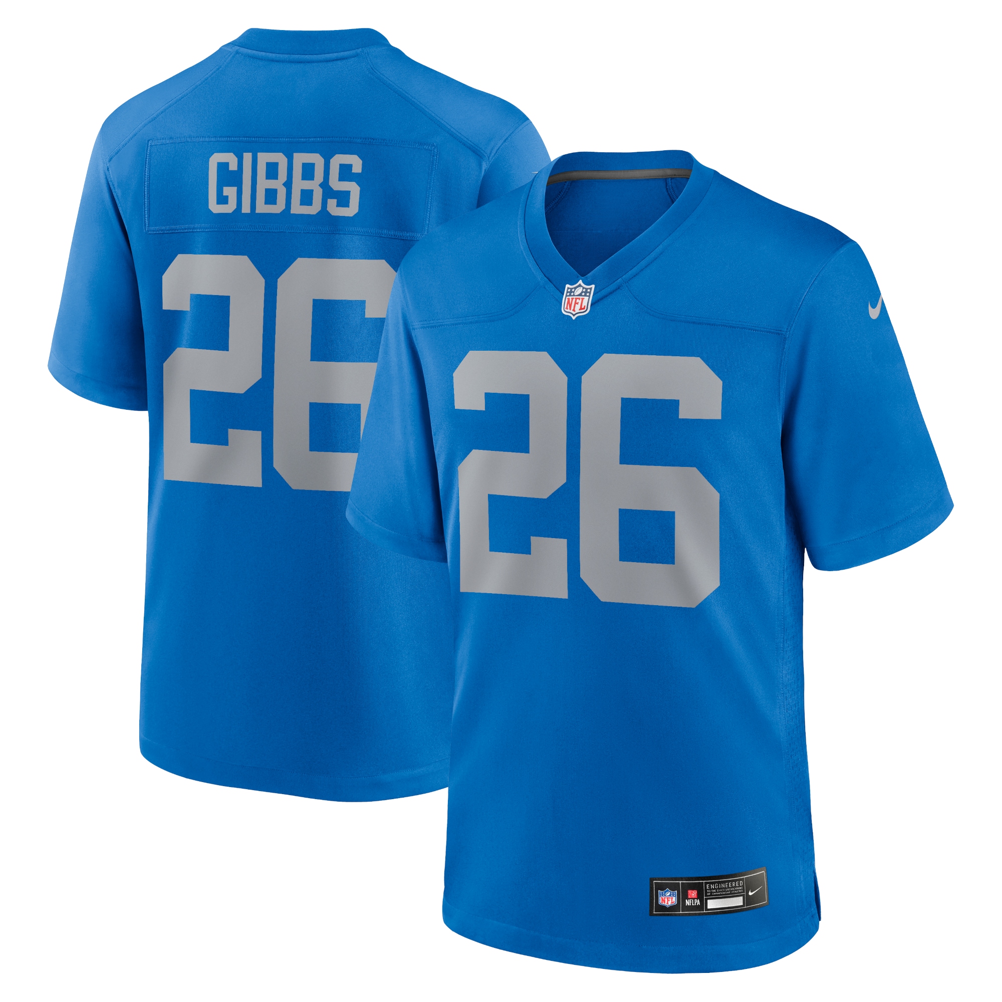 Men's Detroit Lions Jahmyr Gibbs Blue Alternate Game Jersey JS1161 Saliibo
