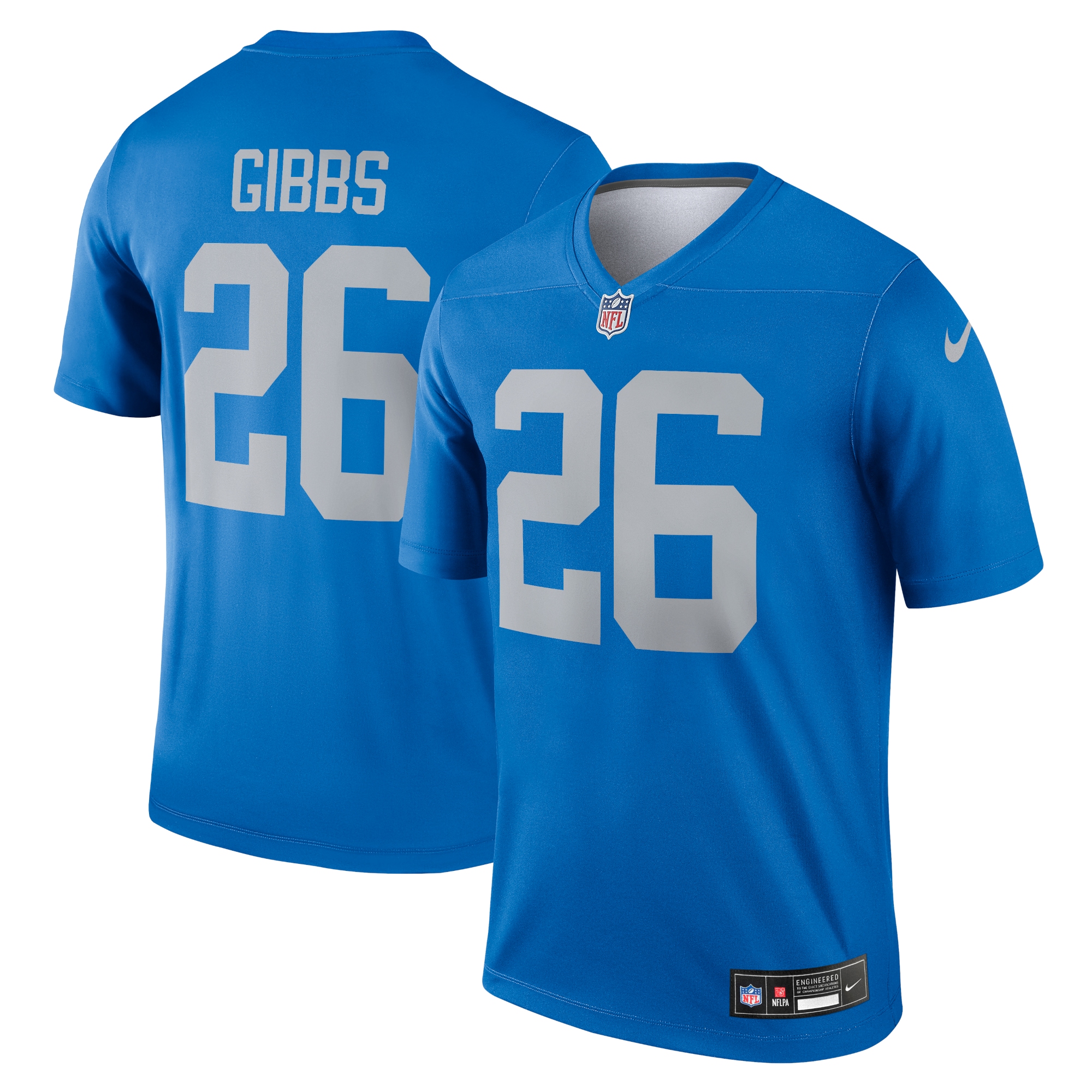 Men's Detroit Lions Jahmyr Gibbs Blue Alternate Legend Player Performance Top JS7821 Saliibo