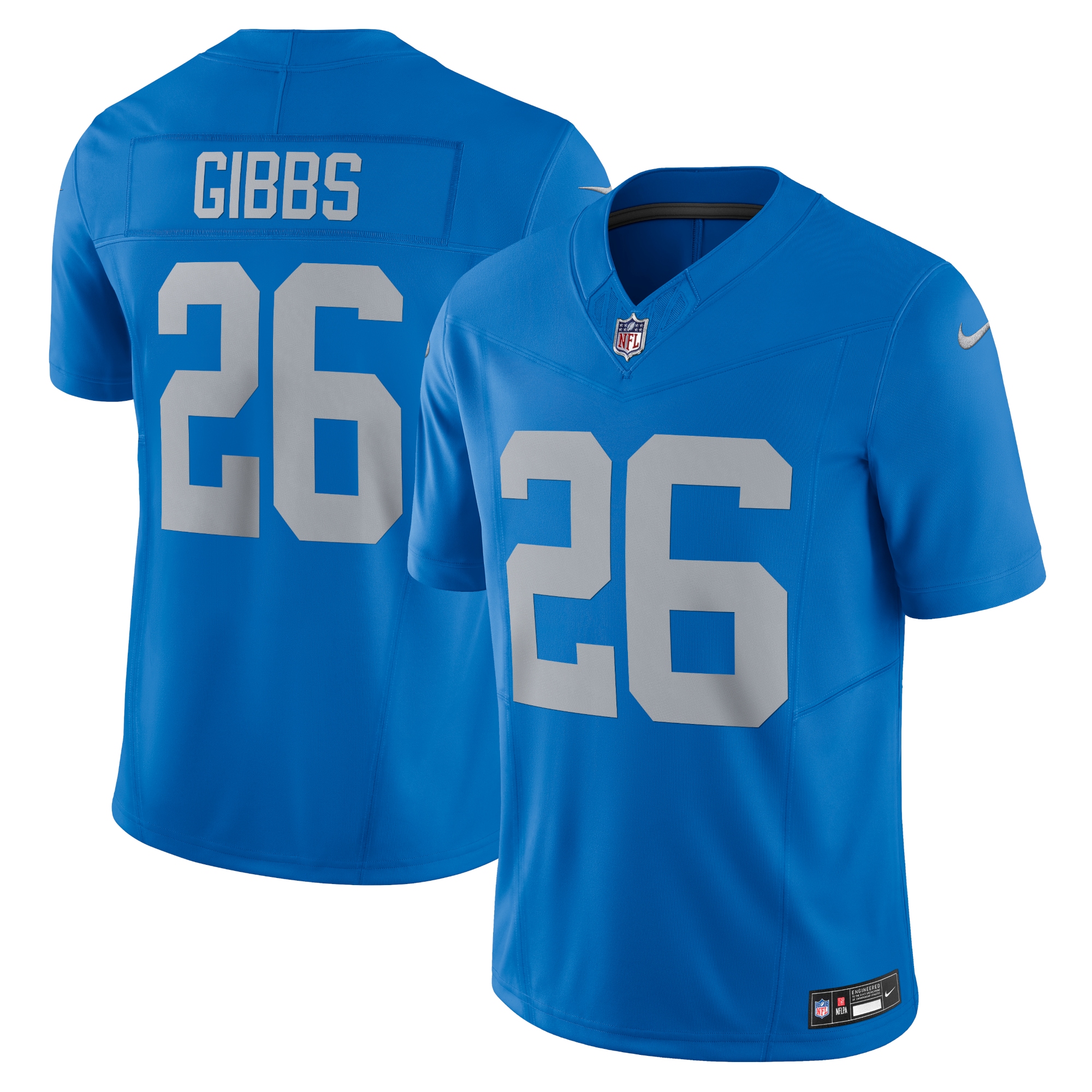 Men's Detroit Lions Jahmyr Gibbs Blue Vapor F.U.S.E. Alternate Limited Jersey JS5921 Saliibo