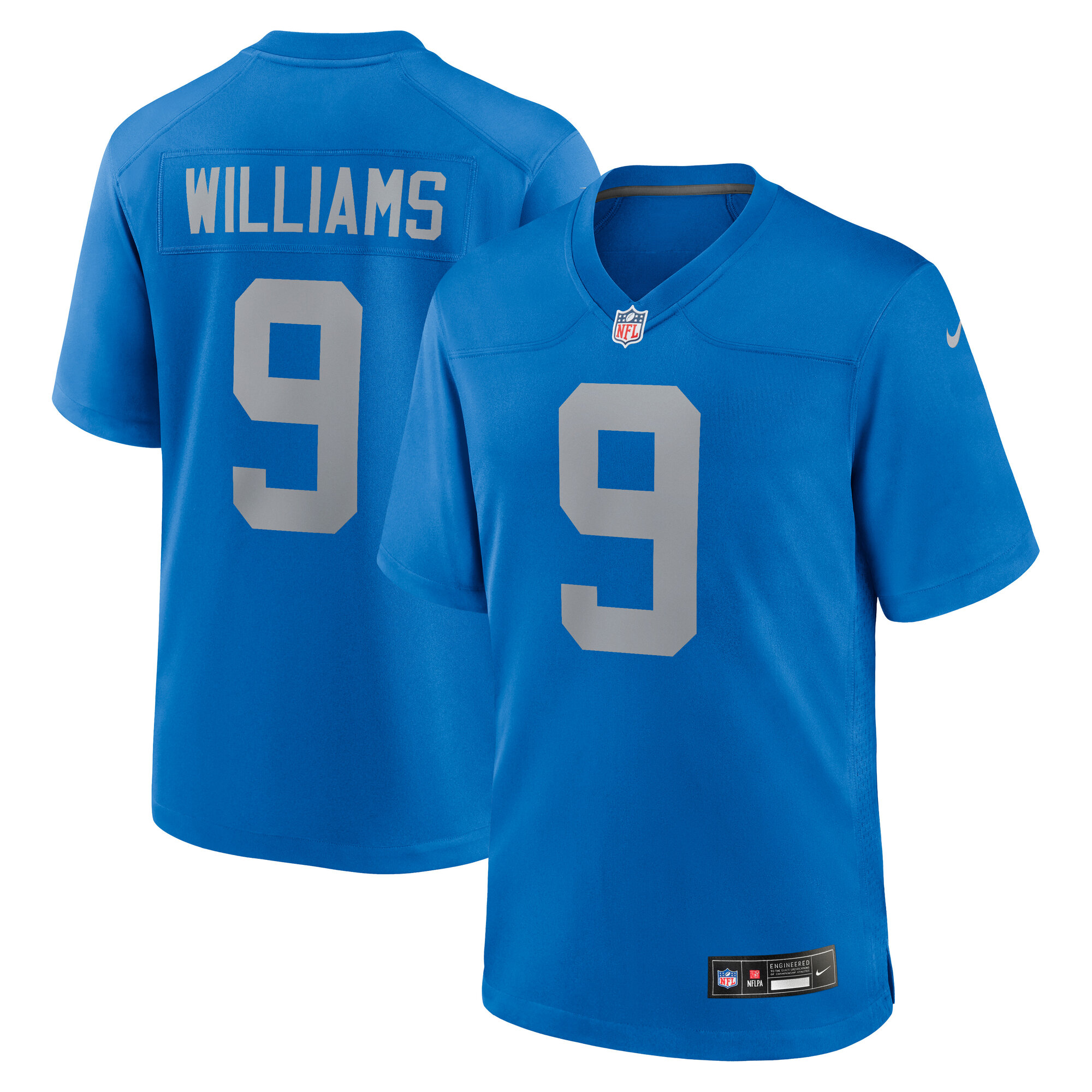 Men's Detroit Lions Jameson Williams Blue Alternate Game Jersey JS5633 Saliibo