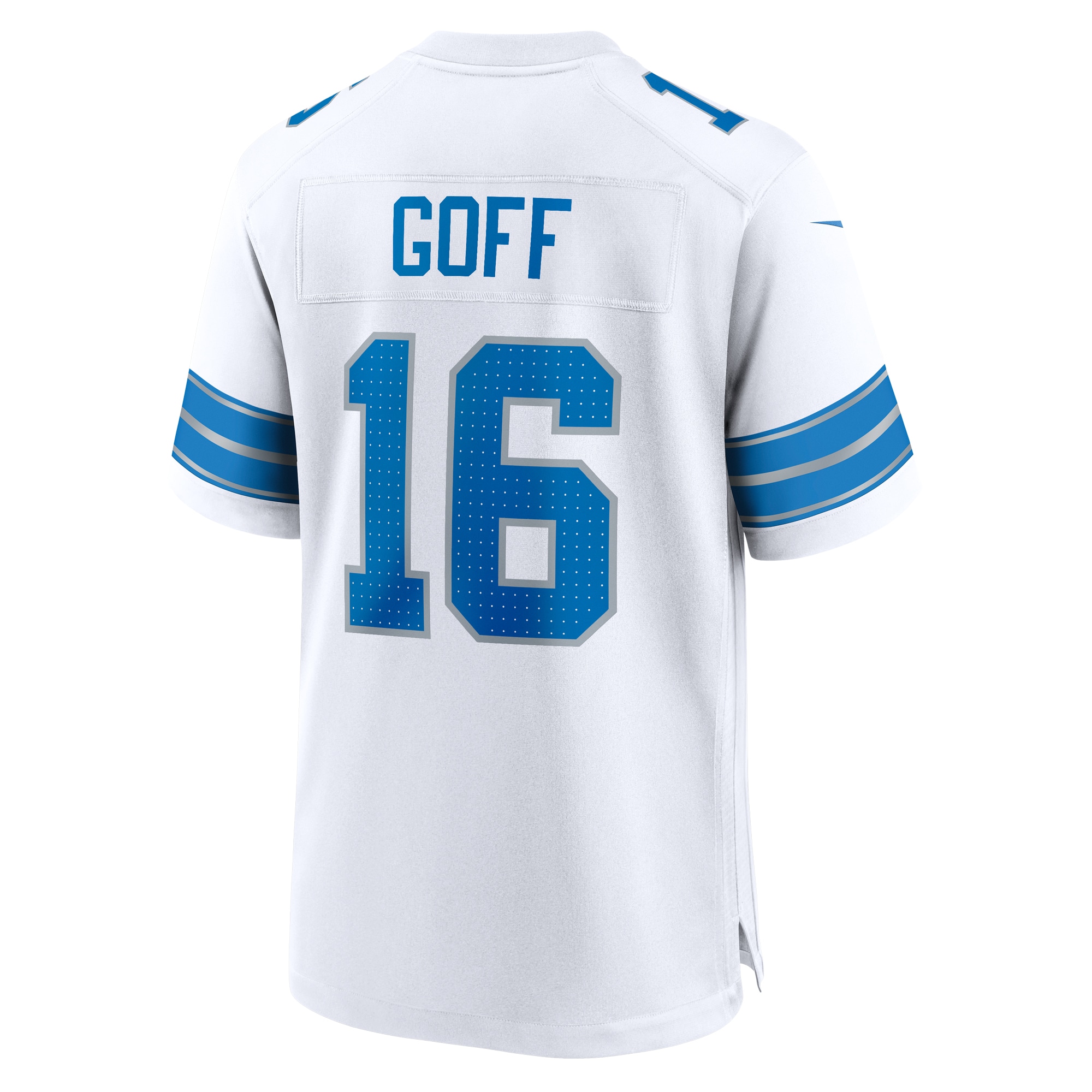 Men's Detroit Lions Jared Goff White Game Jersey JS7897 Saliibo - Image 3