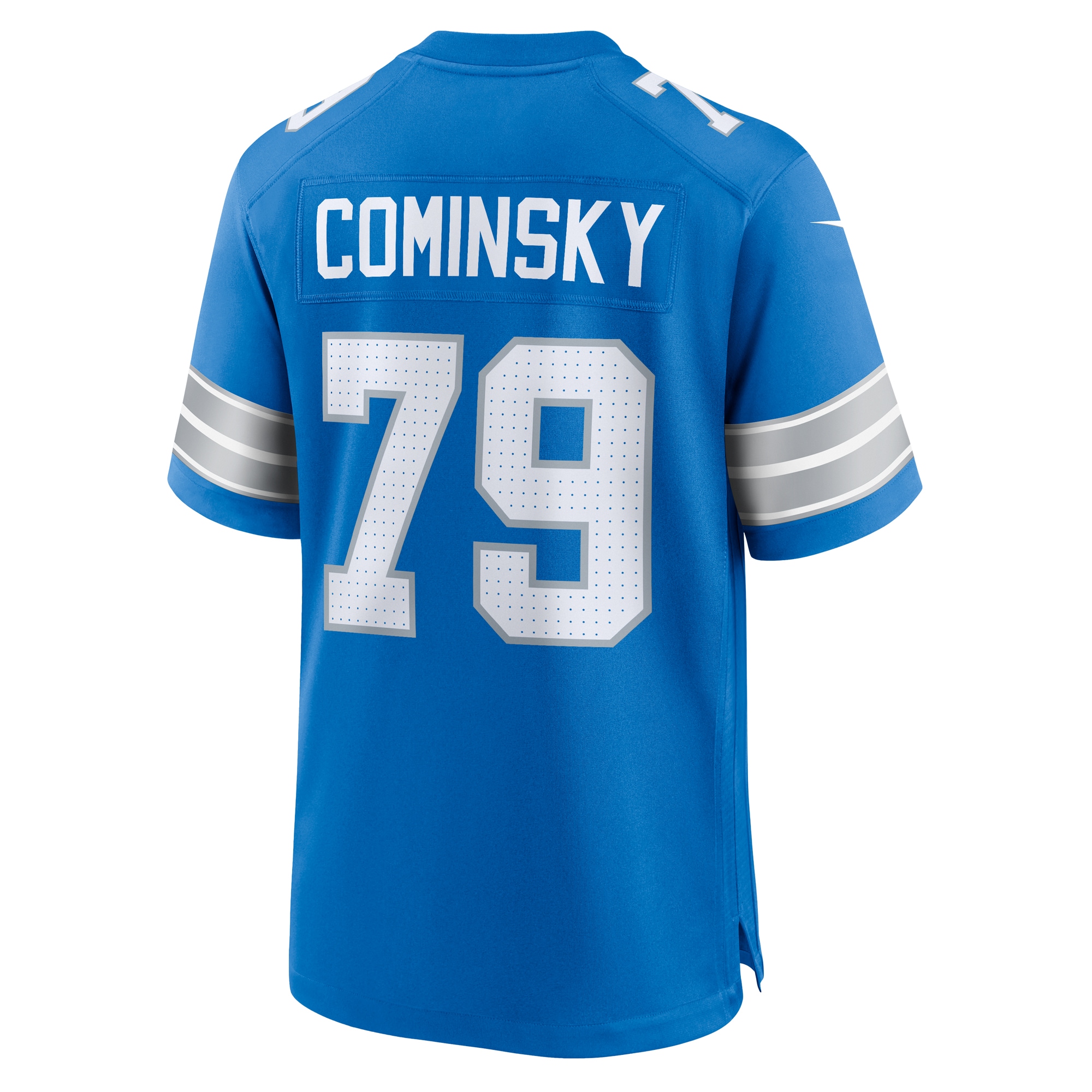Men's Detroit Lions John Cominsky Blue Team Game Jersey JS7916 Saliibo - Image 3