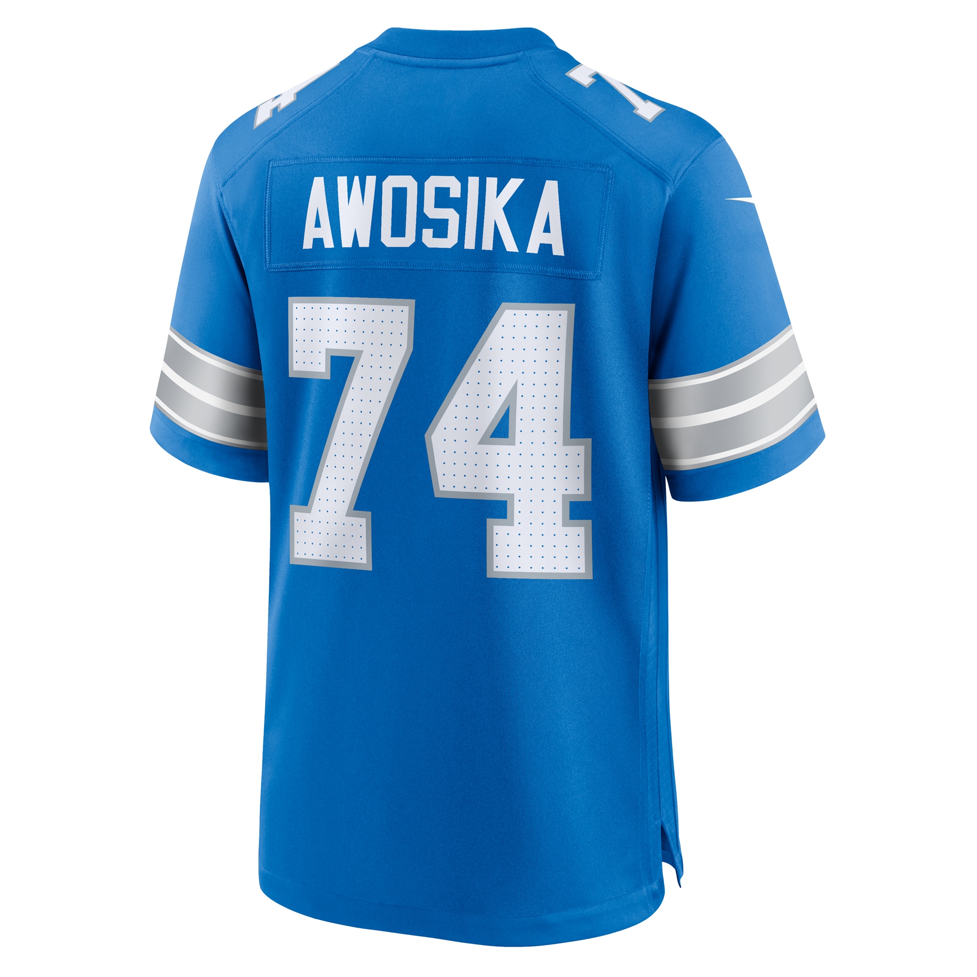 Men's Detroit Lions Kayode Awosika Blue Team Game Jersey JS6540 Saliibo - Image 3