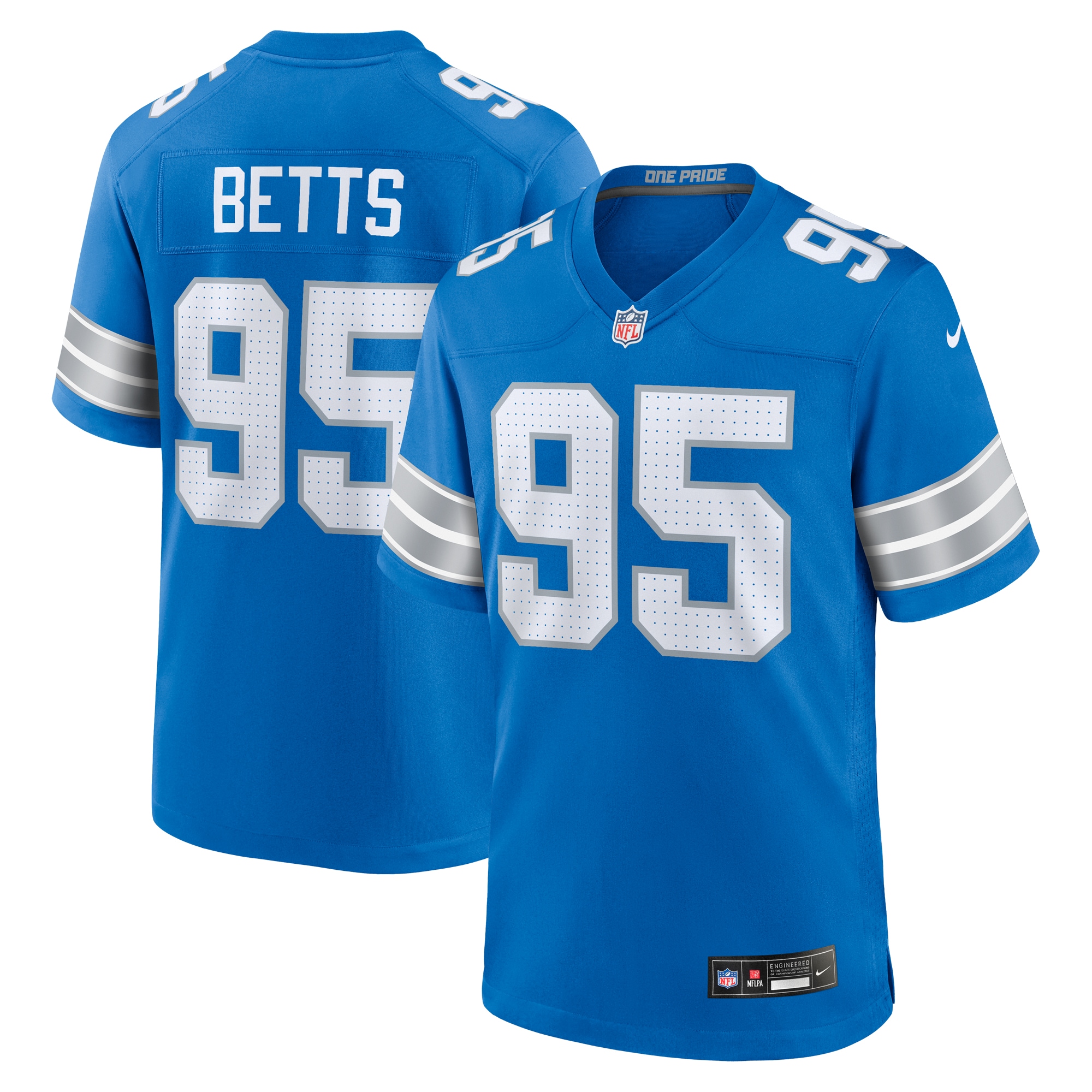 Men's Detroit Lions Mathieu Betts Blue Game Jersey JS9862 Saliibo