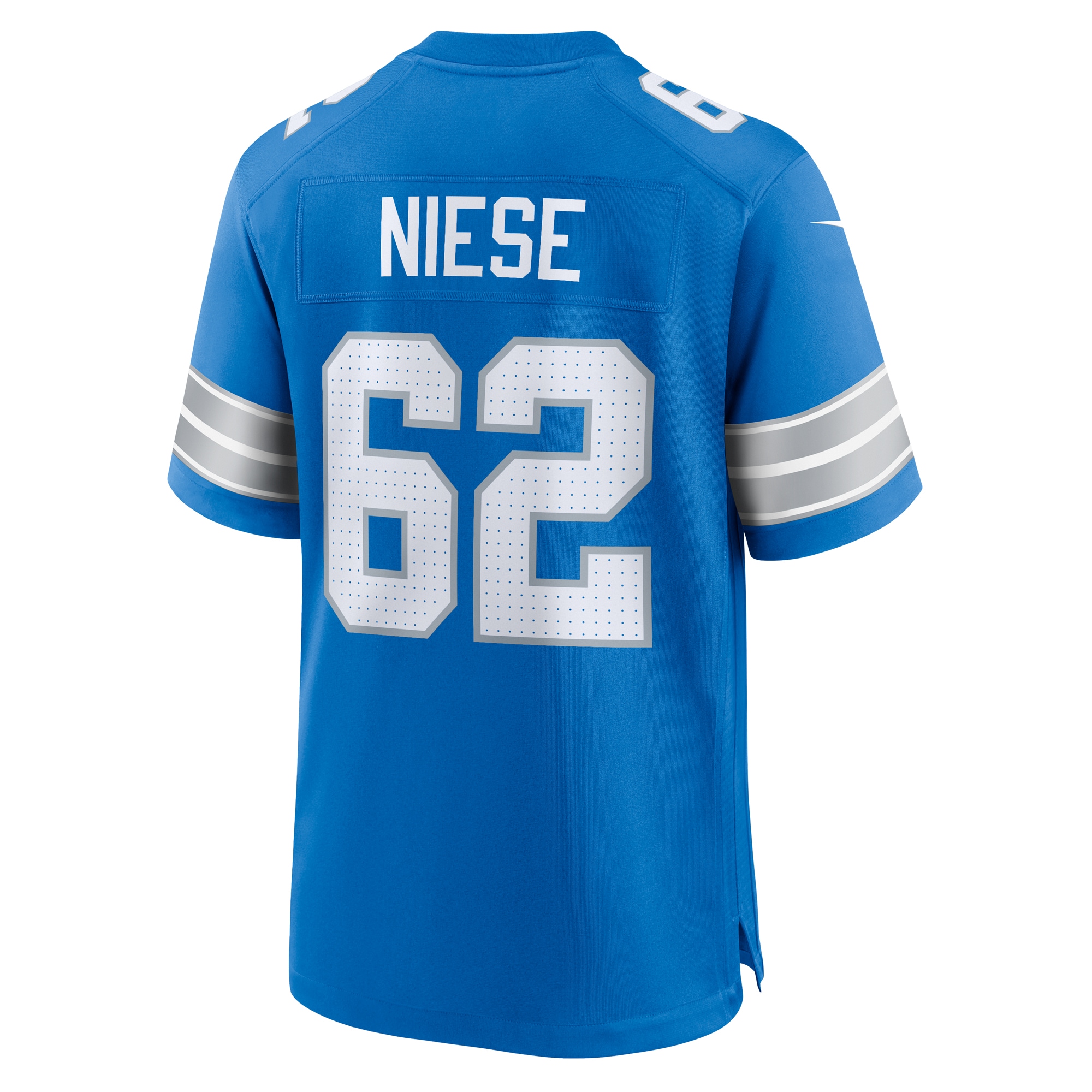 Men's Detroit Lions Michael Niese Blue Team Game Jersey JS4414 Saliibo - Image 3