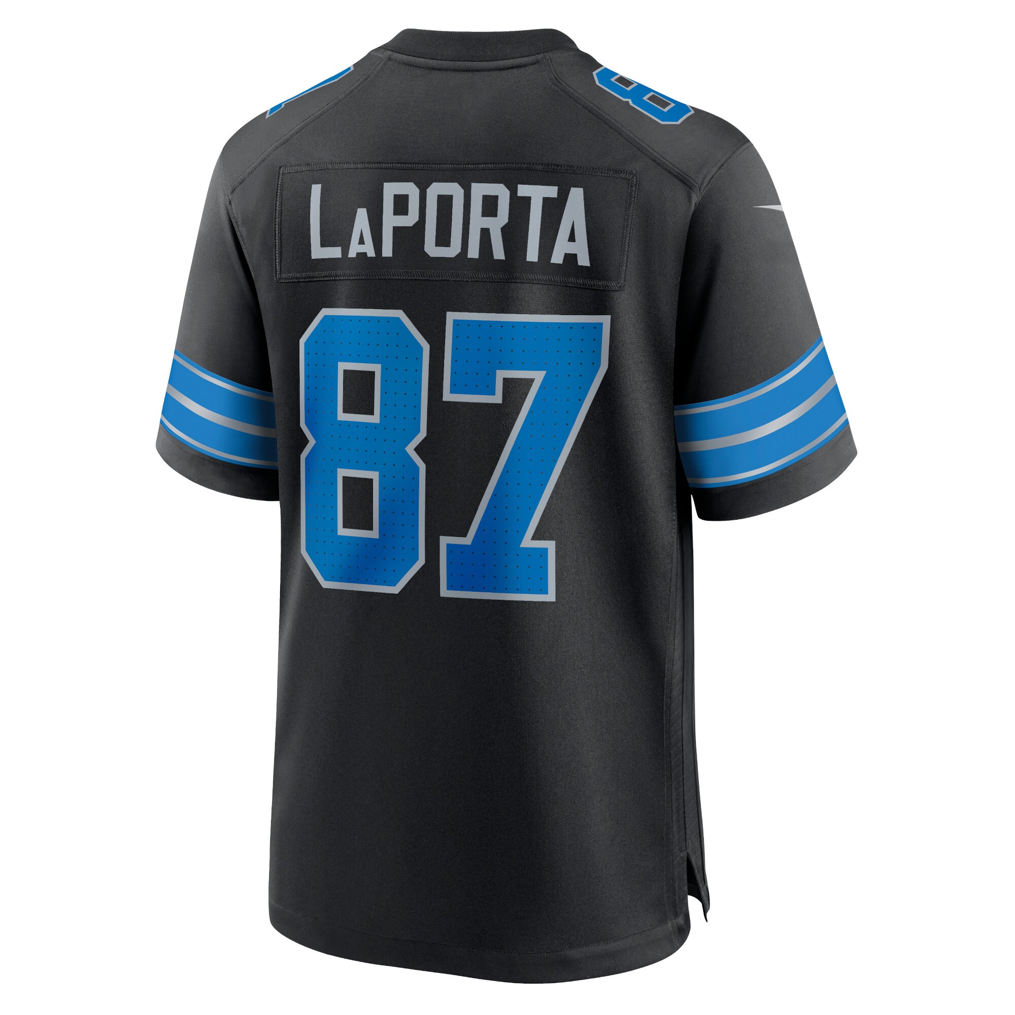 Men's Detroit Lions Sam LaPorta Black 2nd Alternate Game Jersey JS7335 Saliibo - Image 3