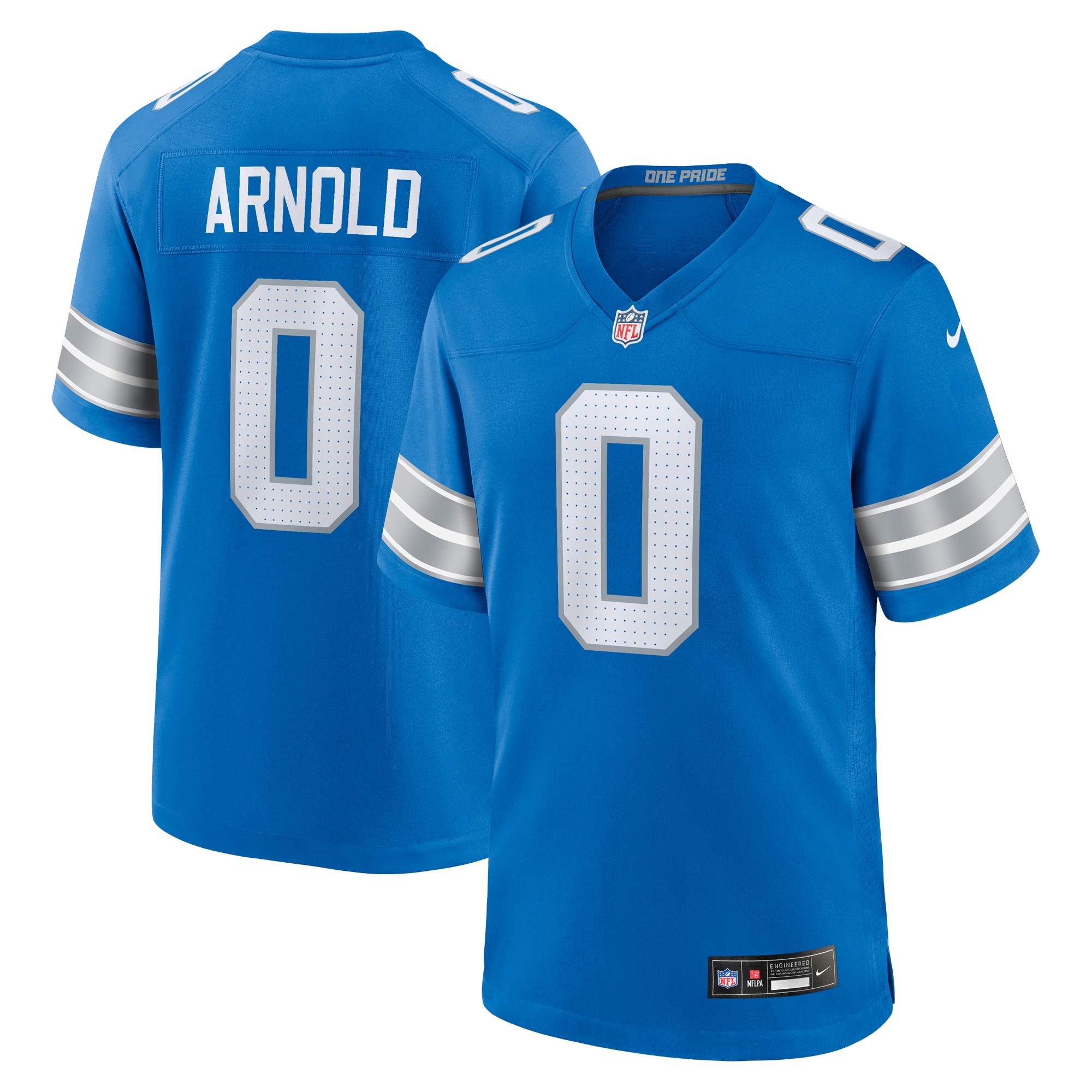 Men's Detroit Lions Terrion Arnold Blue Player Game Jersey JS8547 Saliibo