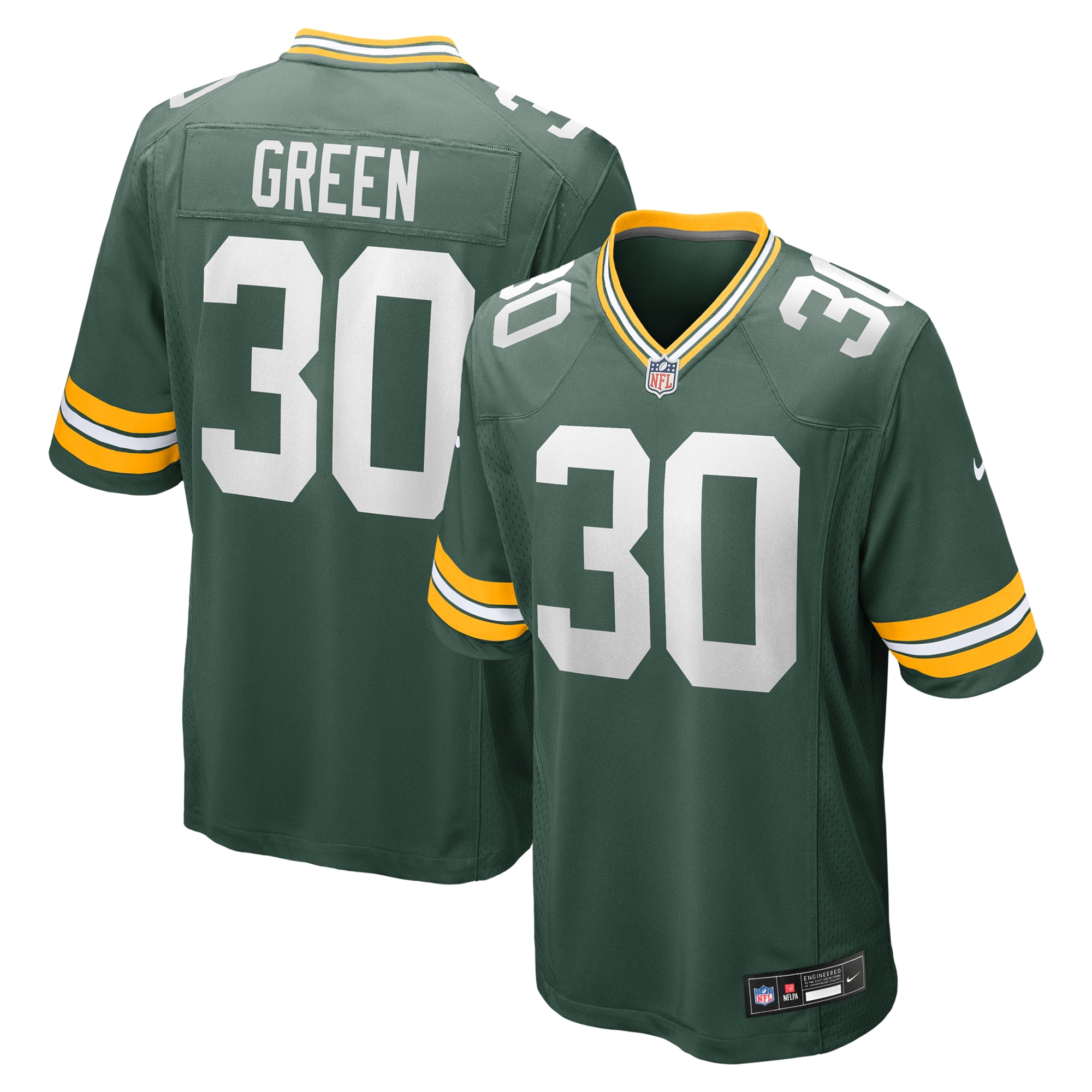 Men's Green Bay Packers Ahman Green Green Team Retired Player Game Jersey JS9232 Saliibo