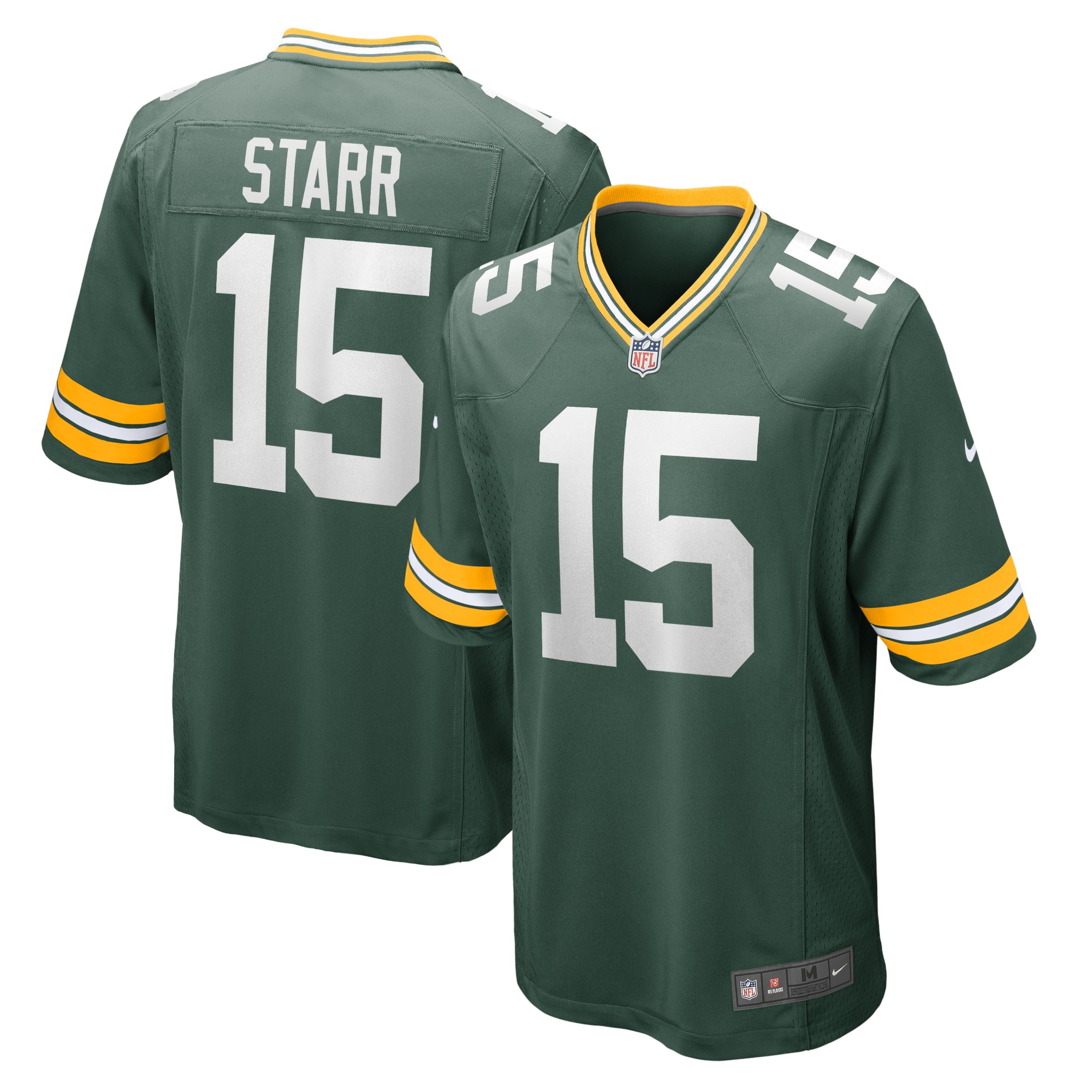 Men's Green Bay Packers Bart Starr Green Retired Player Game Jersey JS4836 Saliibo