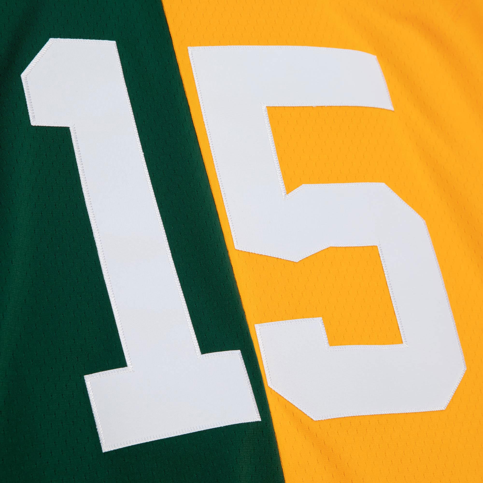 Men's Green Bay Packers Bart Starr Mitchell & Ness Green/Gold 1969 Split Legacy Jersey JS7407 Saliibo - Image 4