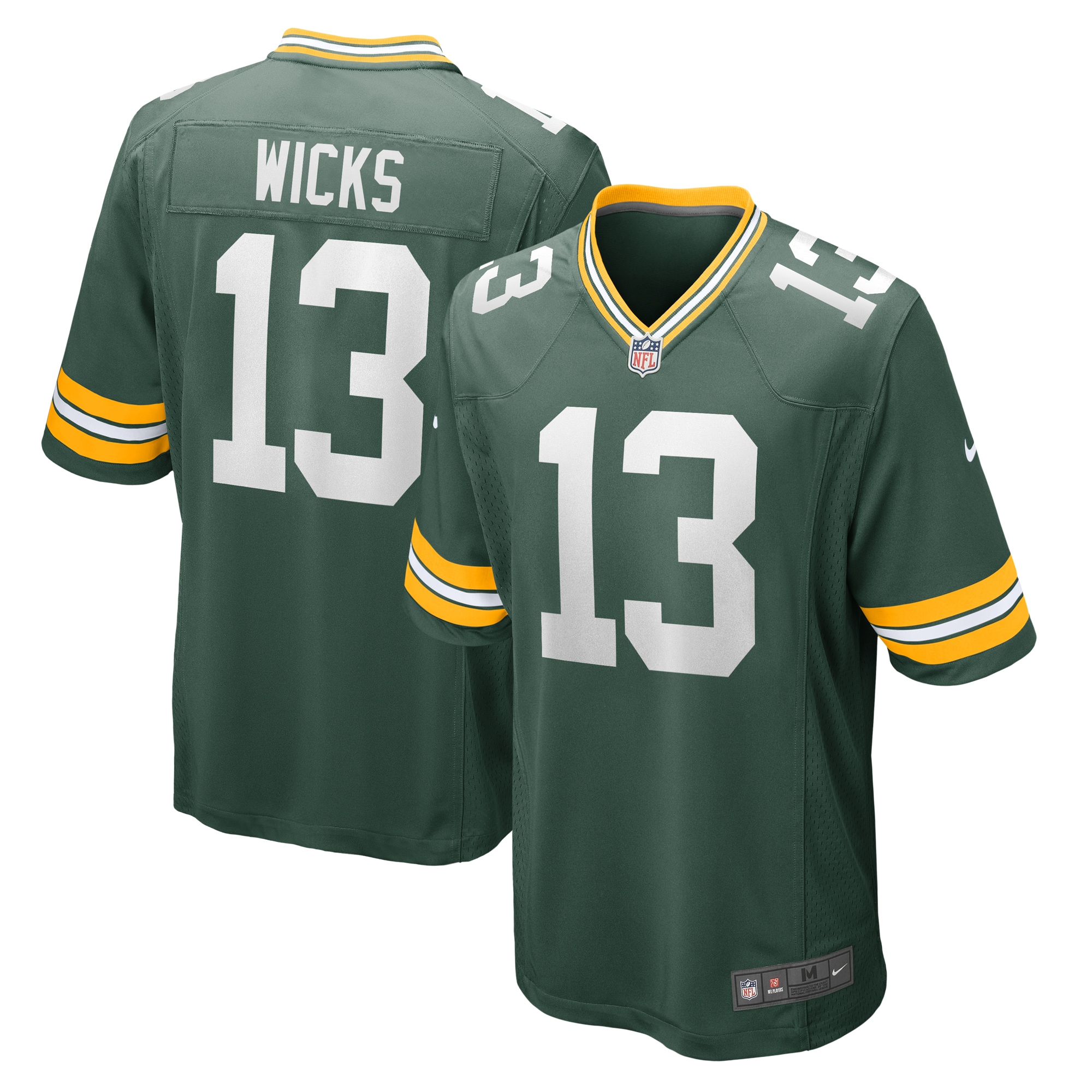 Men's Green Bay Packers Dontayvion Wicks Green Game Jersey JS1601 Saliibo
