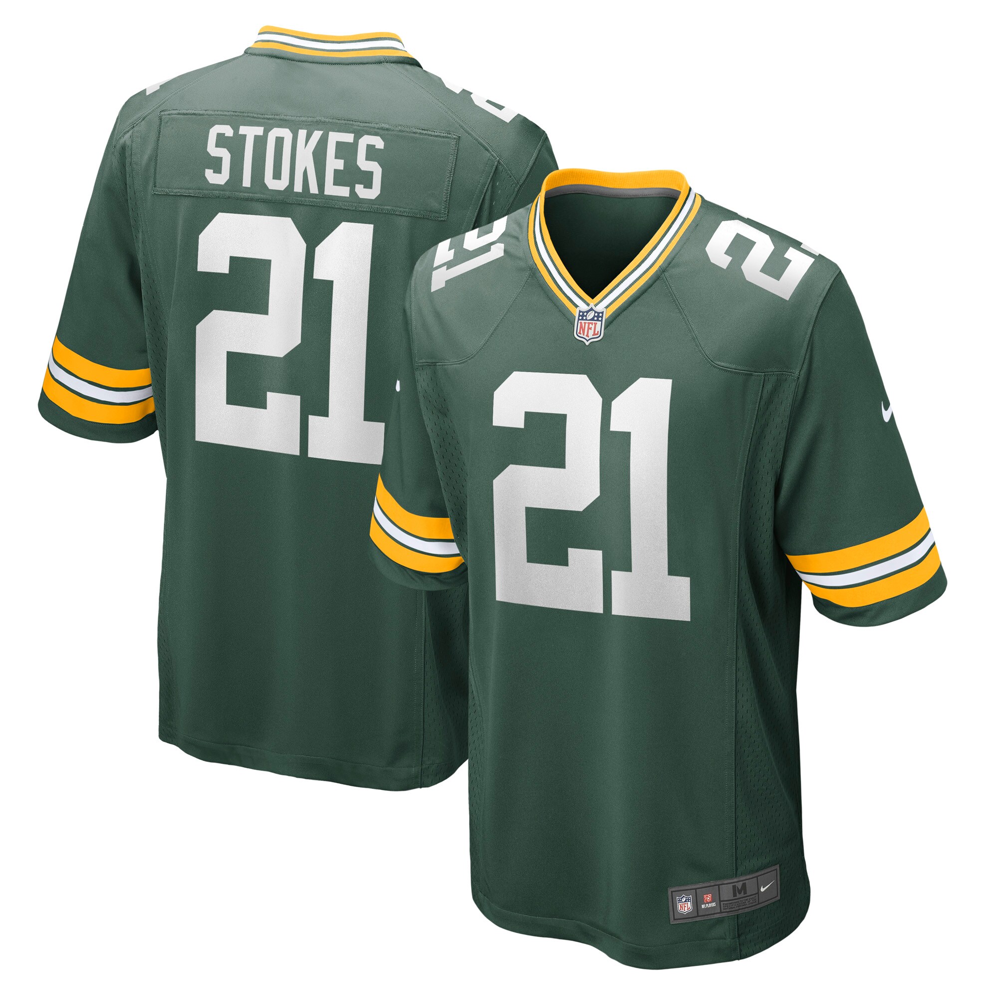 Men's Green Bay Packers Eric Stokes Green Player Game Jersey JS8430 Saliibo