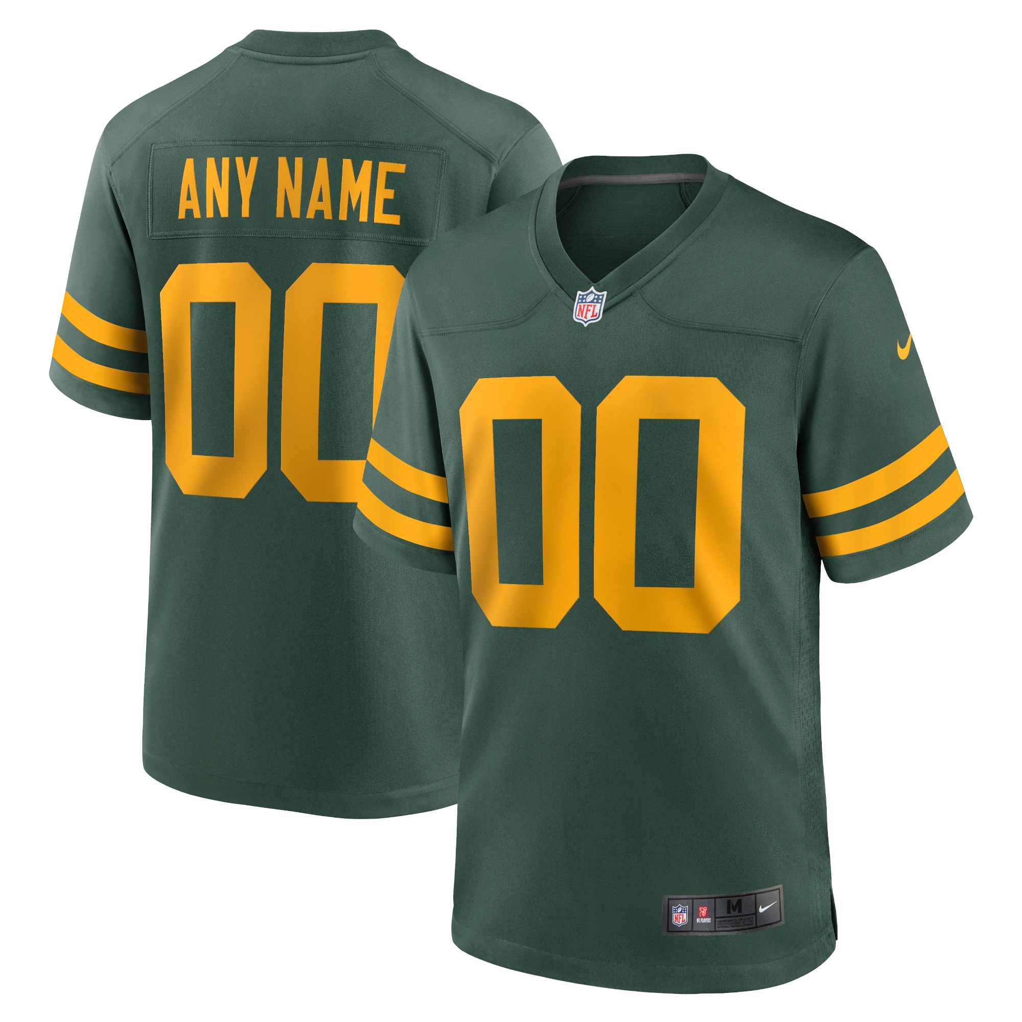 Men's Green Bay Packers Green Alternate Custom Jersey JS8791 Saliibo