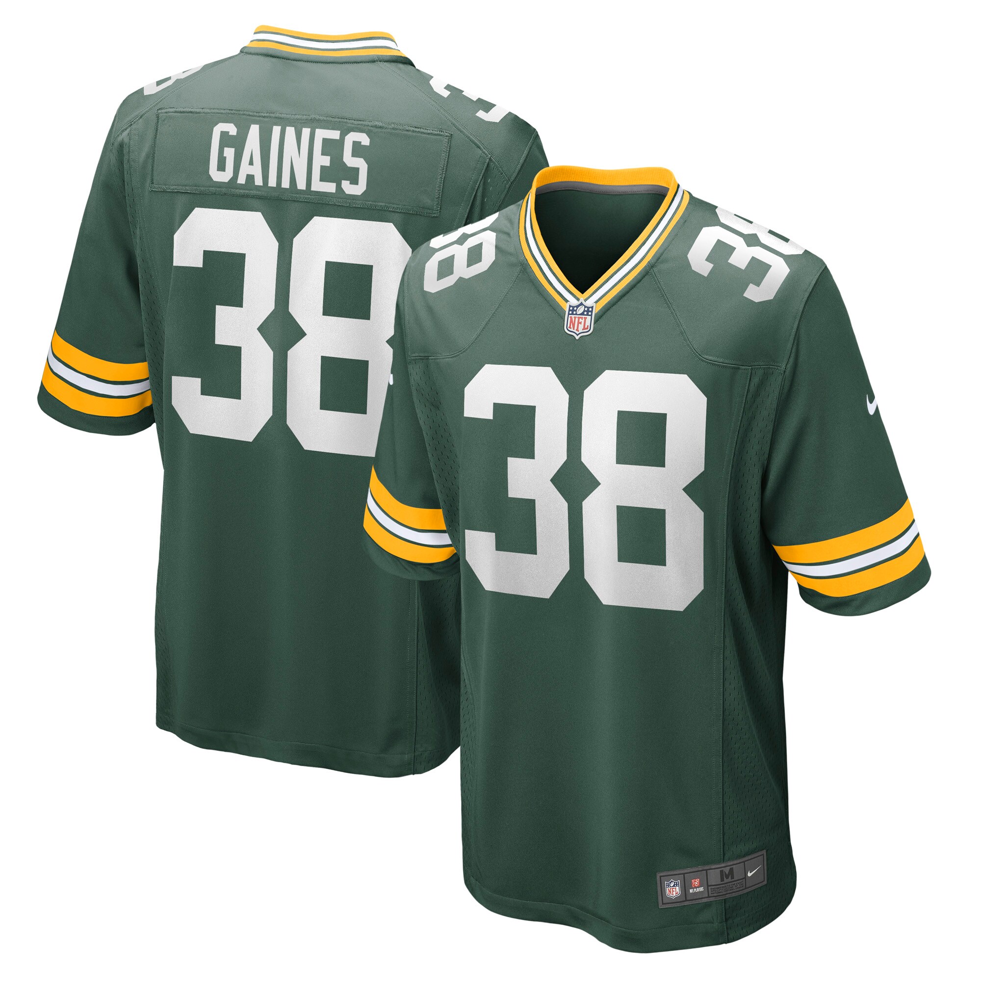 Men's Green Bay Packers Innis Gaines Green Game Jersey JS7876 Saliibo