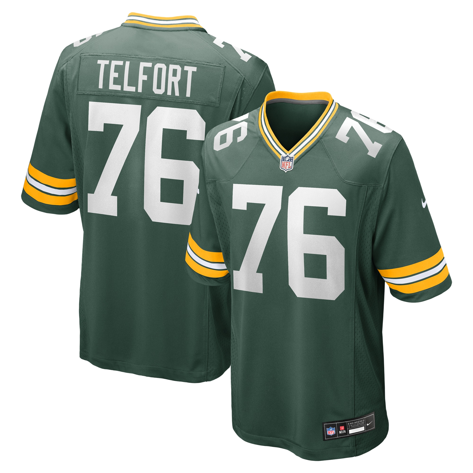 Men's Green Bay Packers Kadeem Telfort Green Game Jersey JS2372 Saliibo