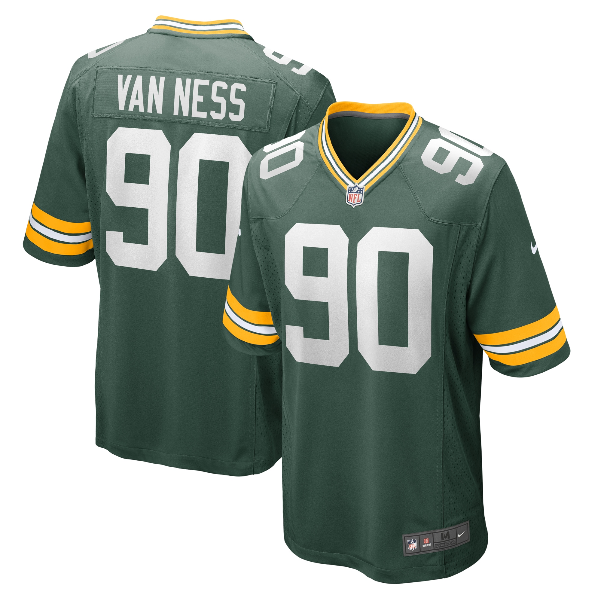 Men's Green Bay Packers Lukas Van Ness Green Game Jersey JS5828 Saliibo