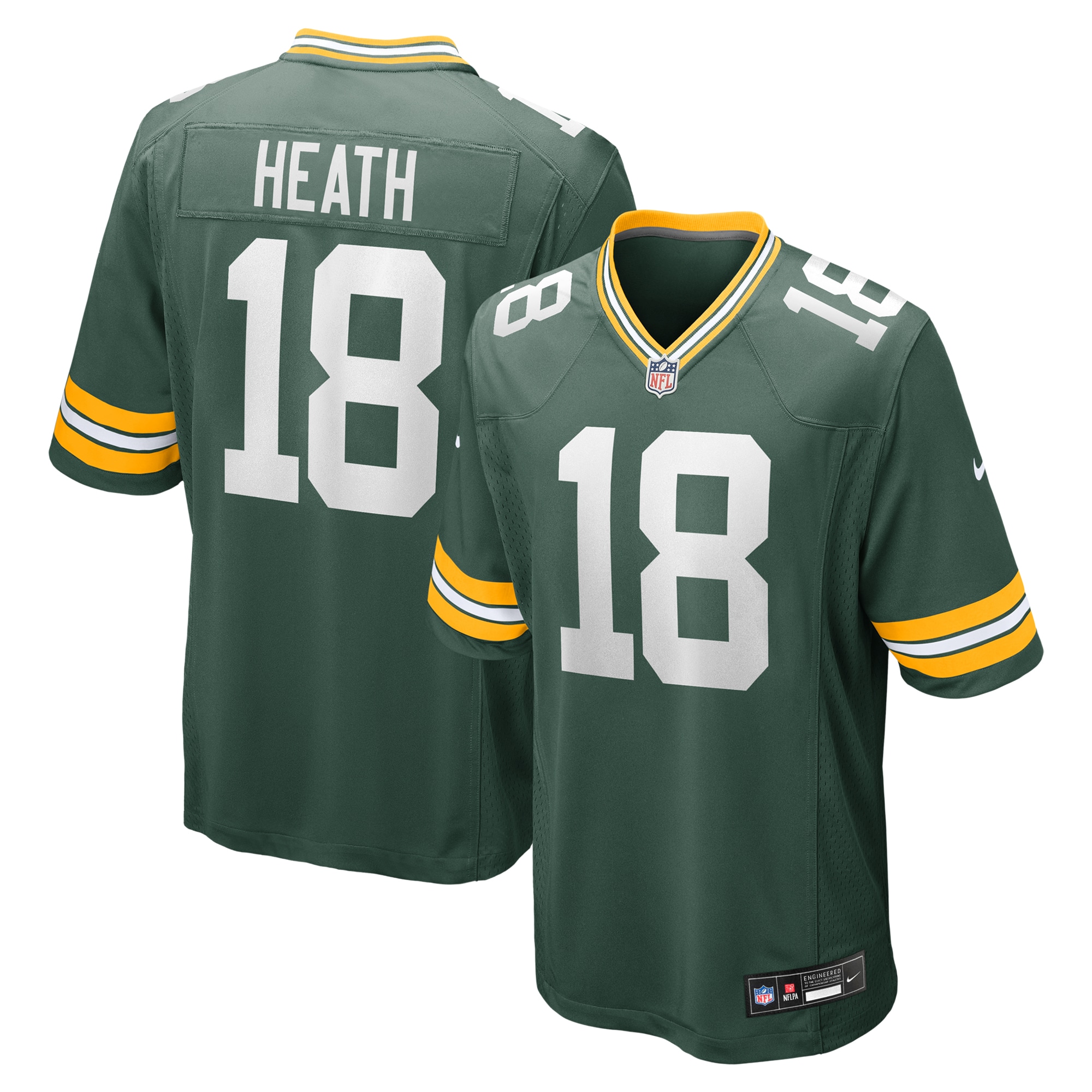 Men's Green Bay Packers Malik Heath Green Game Jersey JS5979 Saliibo