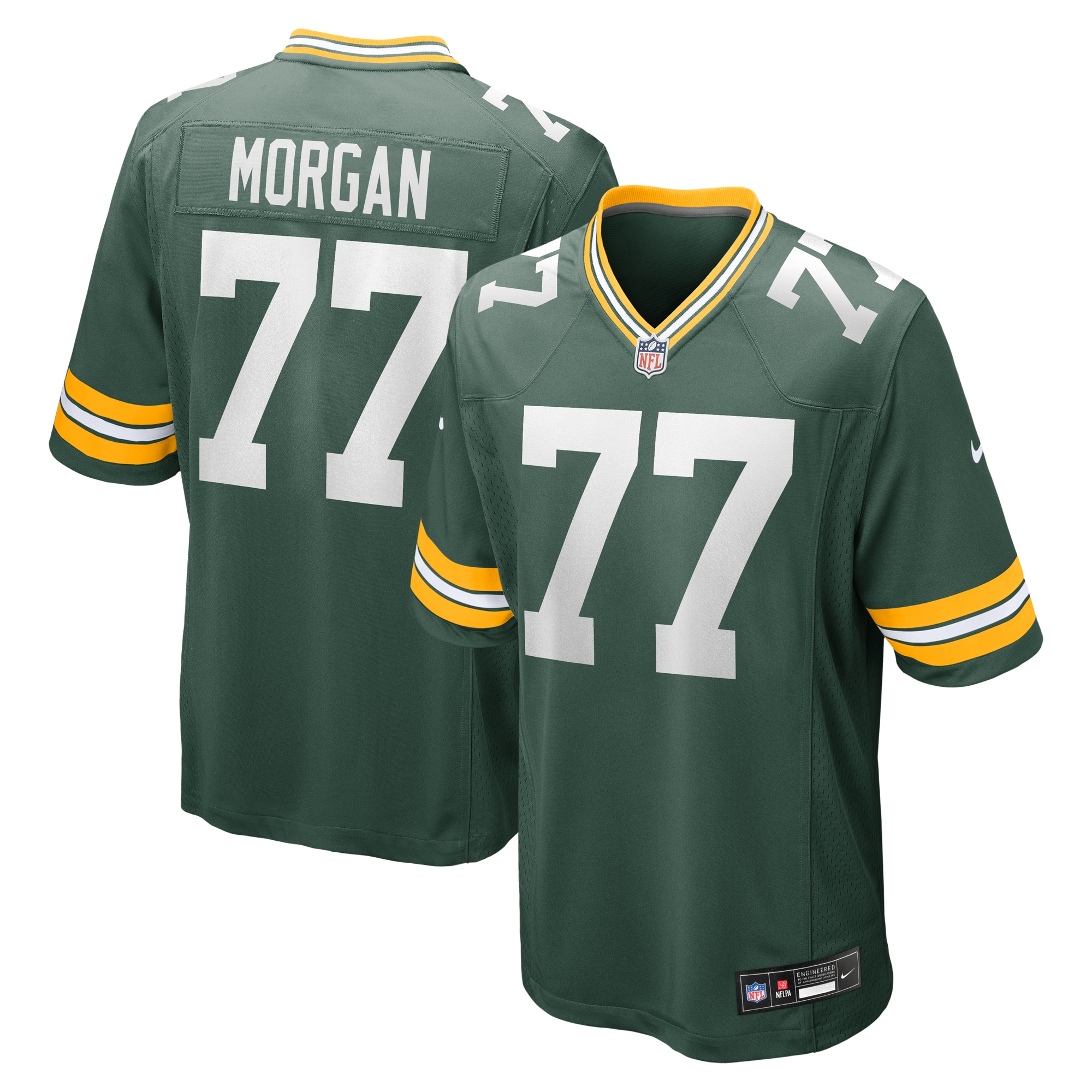Men's Green Bay Packers Morgan Green Player Game Jersey JS7830 Saliibo