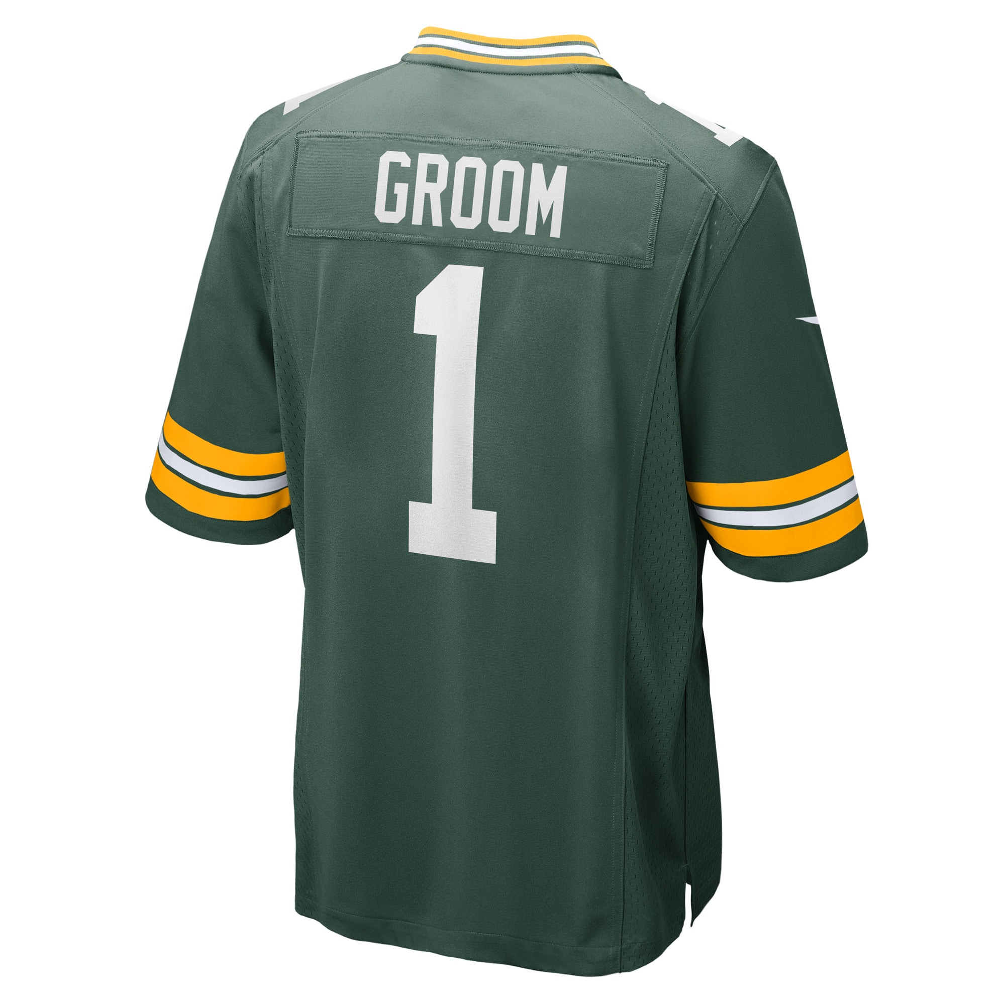 Men's Green Bay Packers Number 1 Groom Green Game Jersey JS7650 Saliibo - Image 3