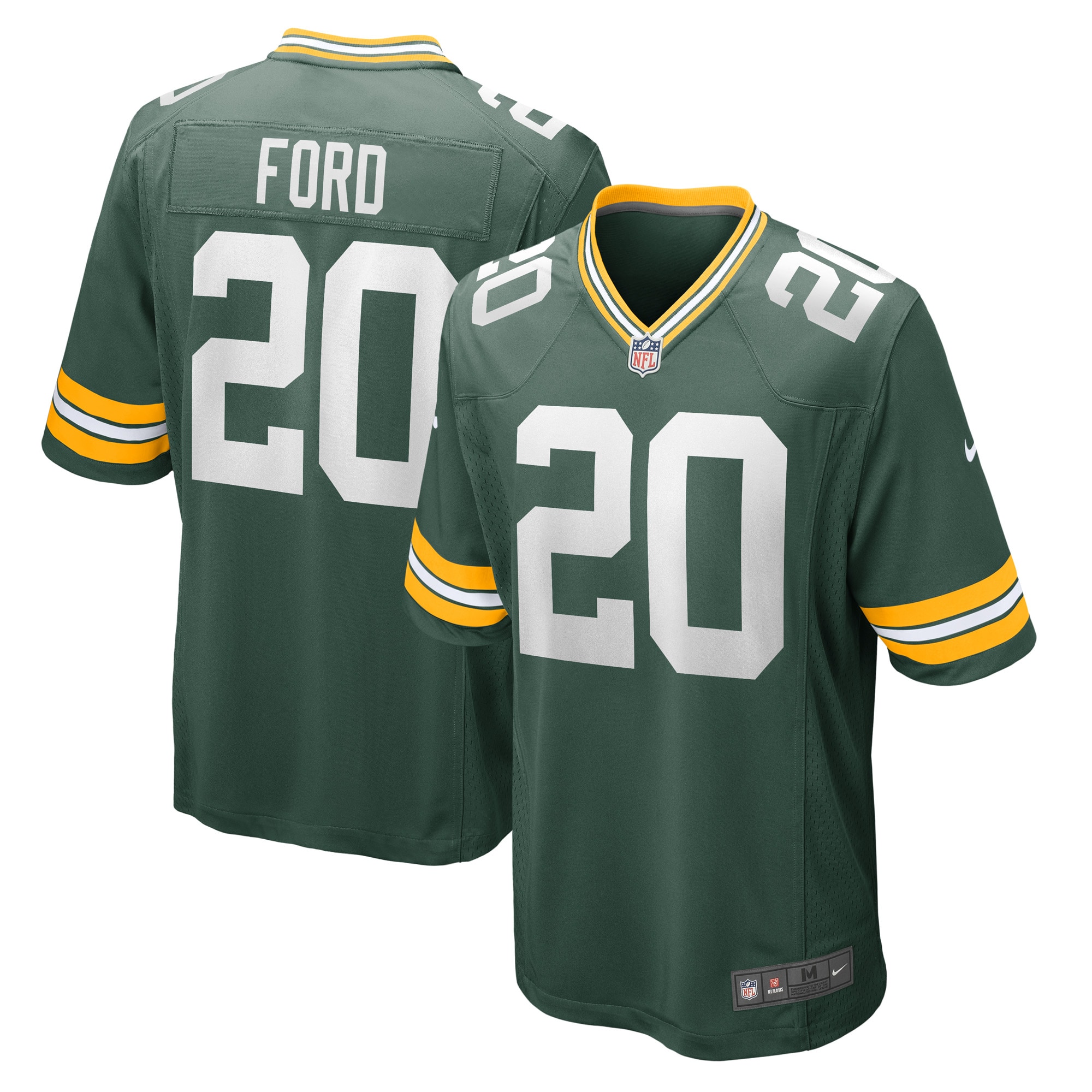 Men's Green Bay Packers Rudy Ford Green Game Player Jersey JS1705 Saliibo