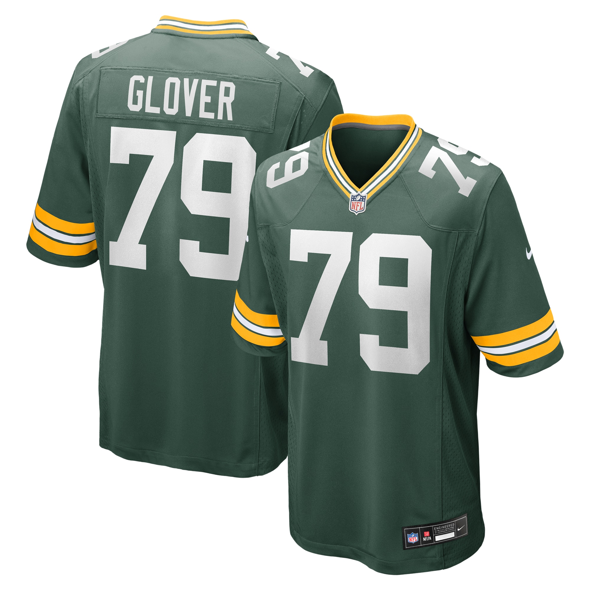 Men's Green Bay Packers Travis Glover Green Game Jersey JS7005 Saliibo
