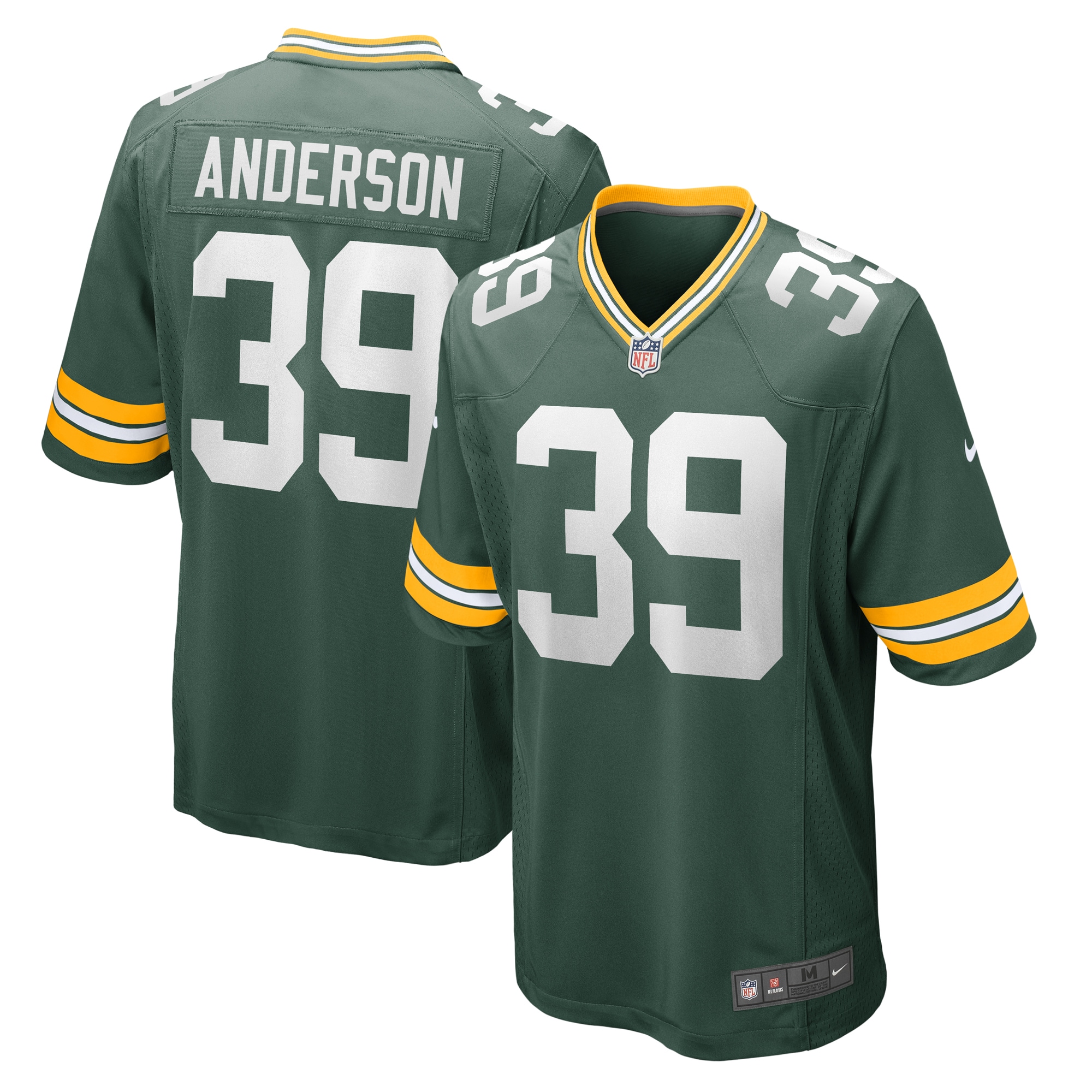 Men's Green Bay Packers Zayne Anderson Green Team Game Jersey JS6507 Saliibo
