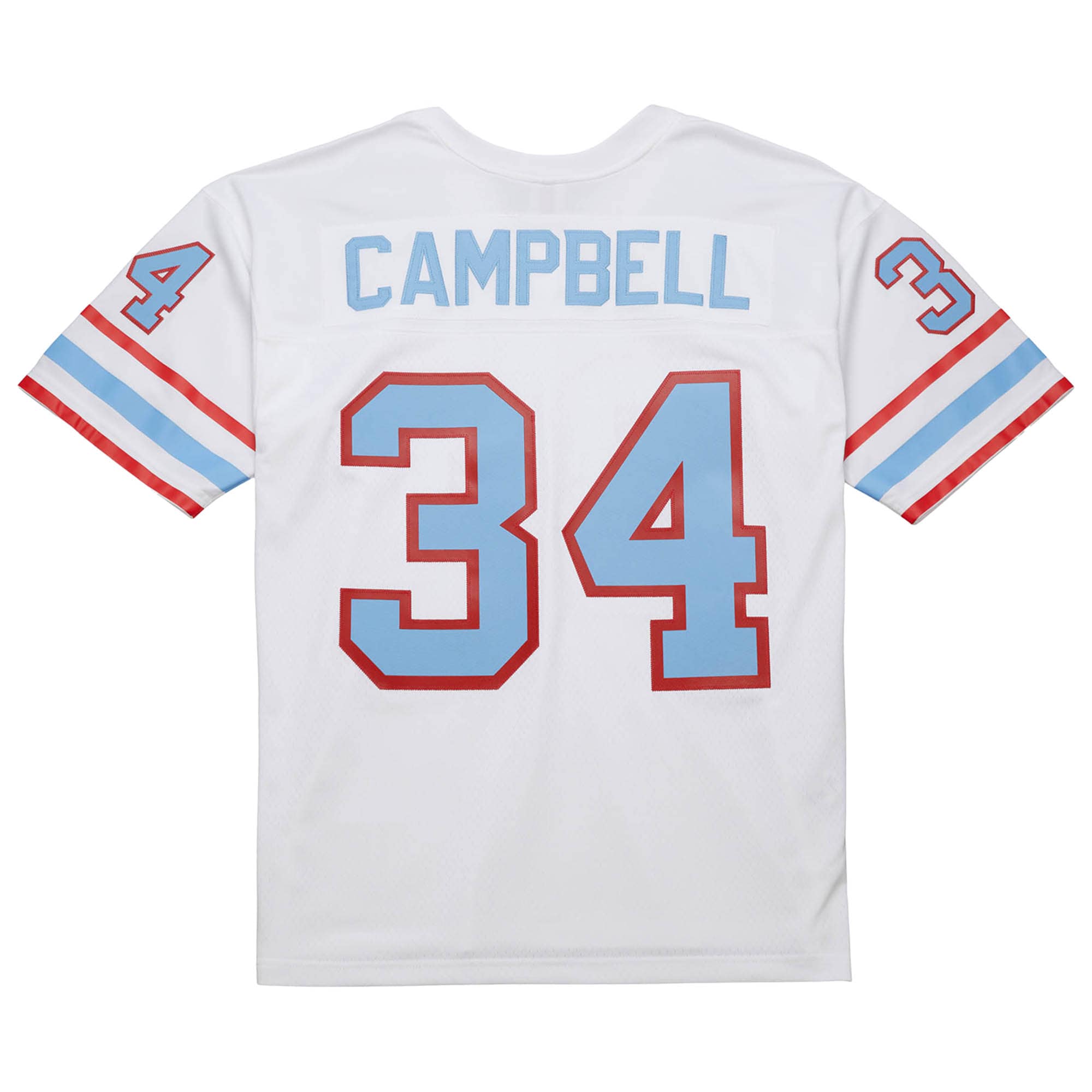 Men's Houston Oilers Earl Campbell Mitchell & Ness White 1979 Legacy Jersey JS6452 Saliibo - Image 3