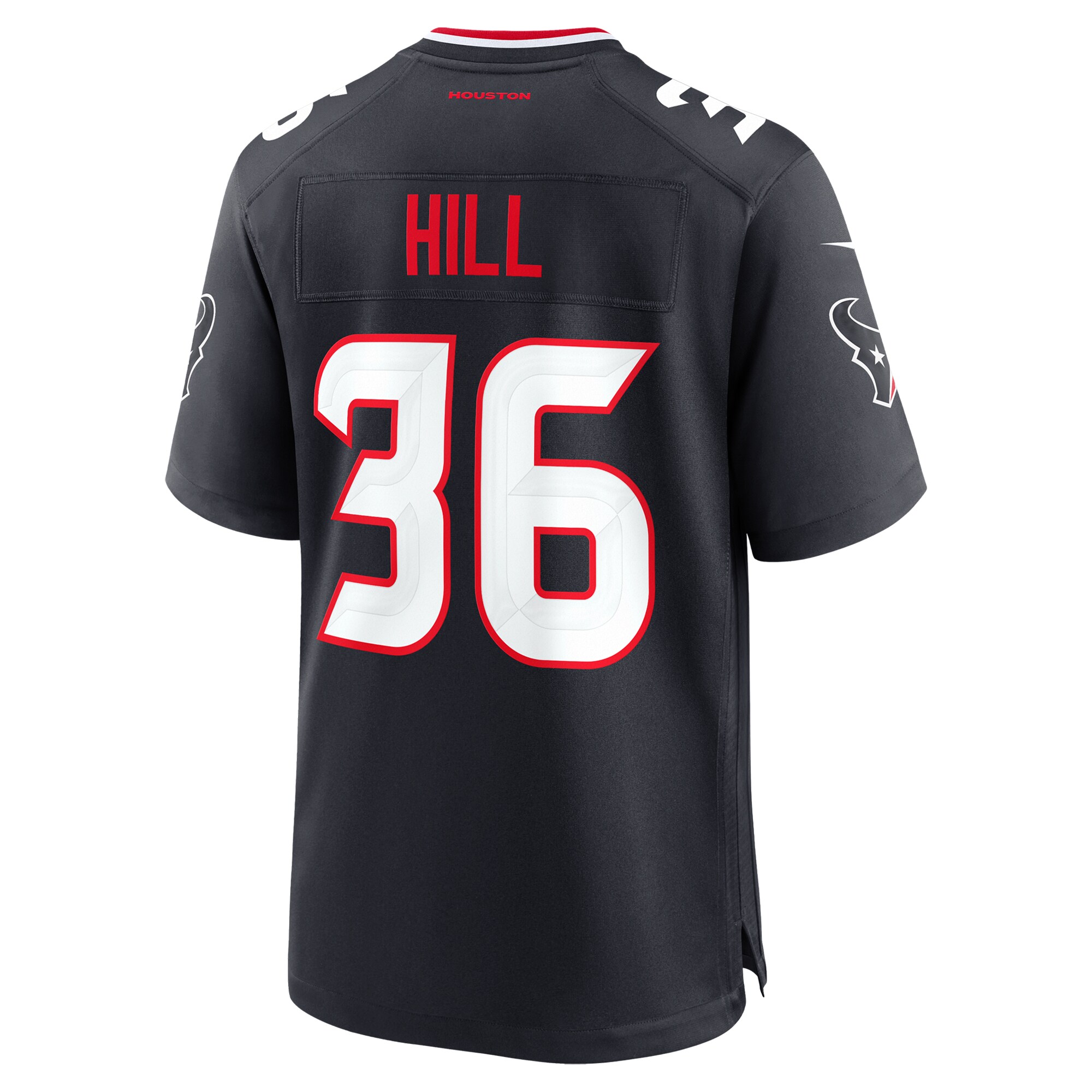 Men's Houston Texans Brandon Hill Navy Team Game Jersey JS9856 Saliibo - Image 3