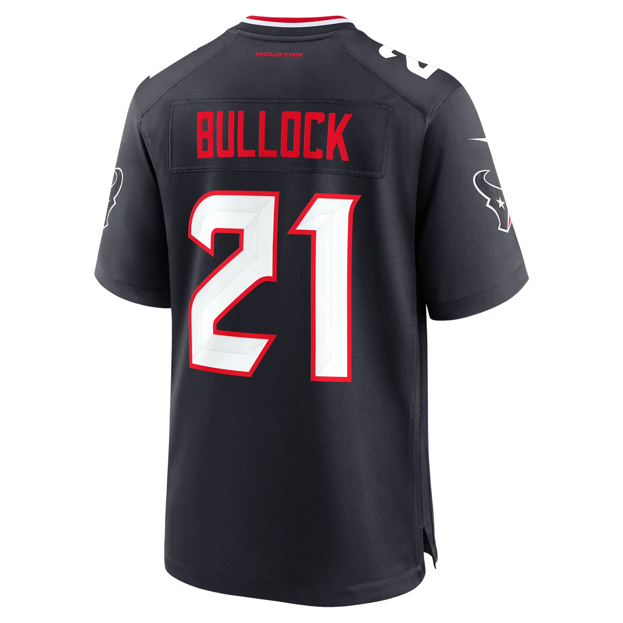 Men's Houston Texans Calen Bullock Navy Team Game Jersey JS8174 Saliibo - Image 3