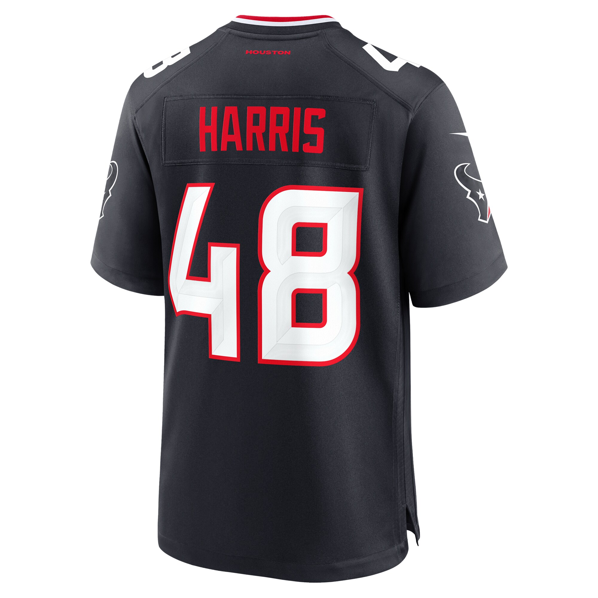 Men's Houston Texans Christian Harris Navy Team Game Jersey JS9044 Saliibo - Image 3