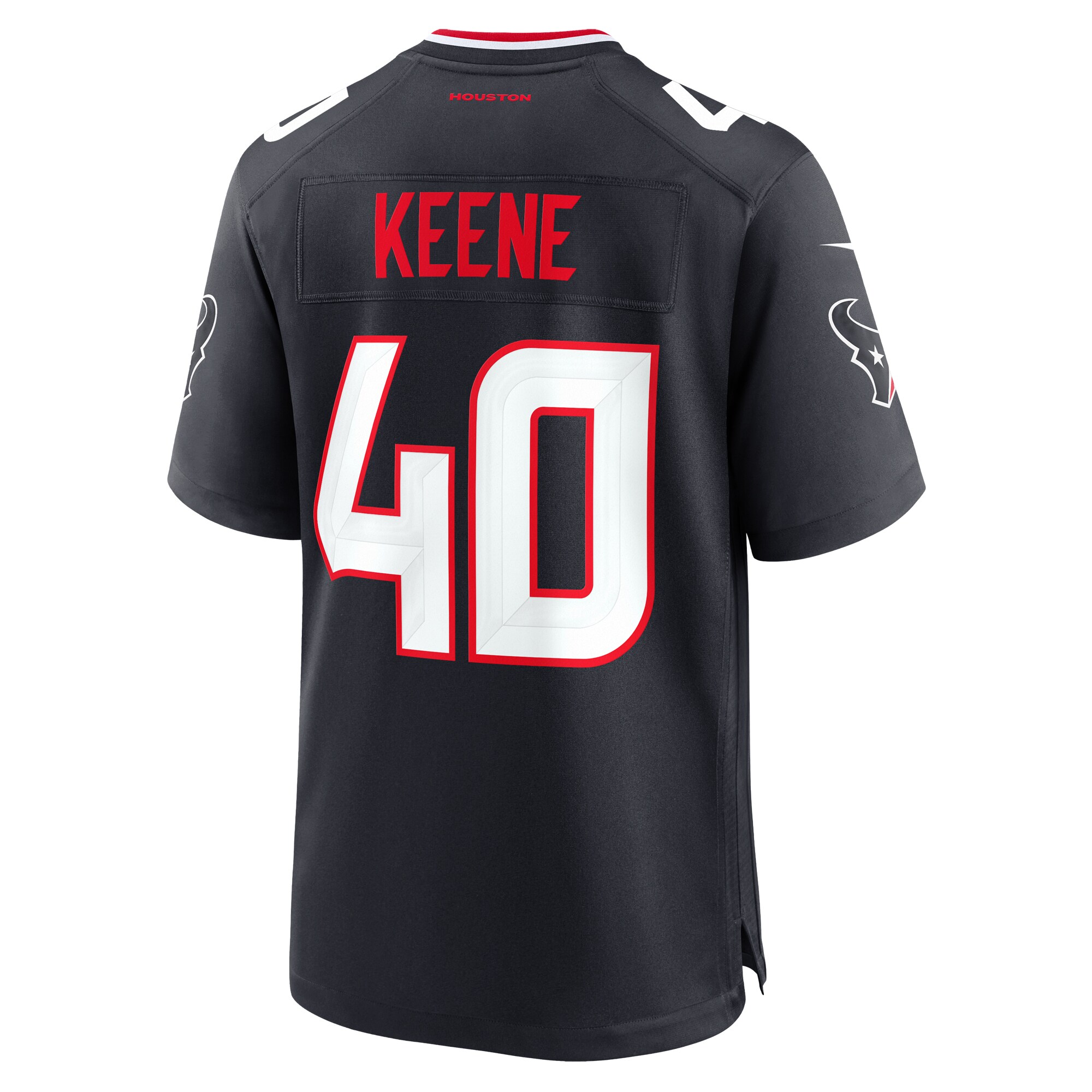 Men's Houston Texans Dalton Keene Navy Team Game Jersey JS1952 Saliibo - Image 3