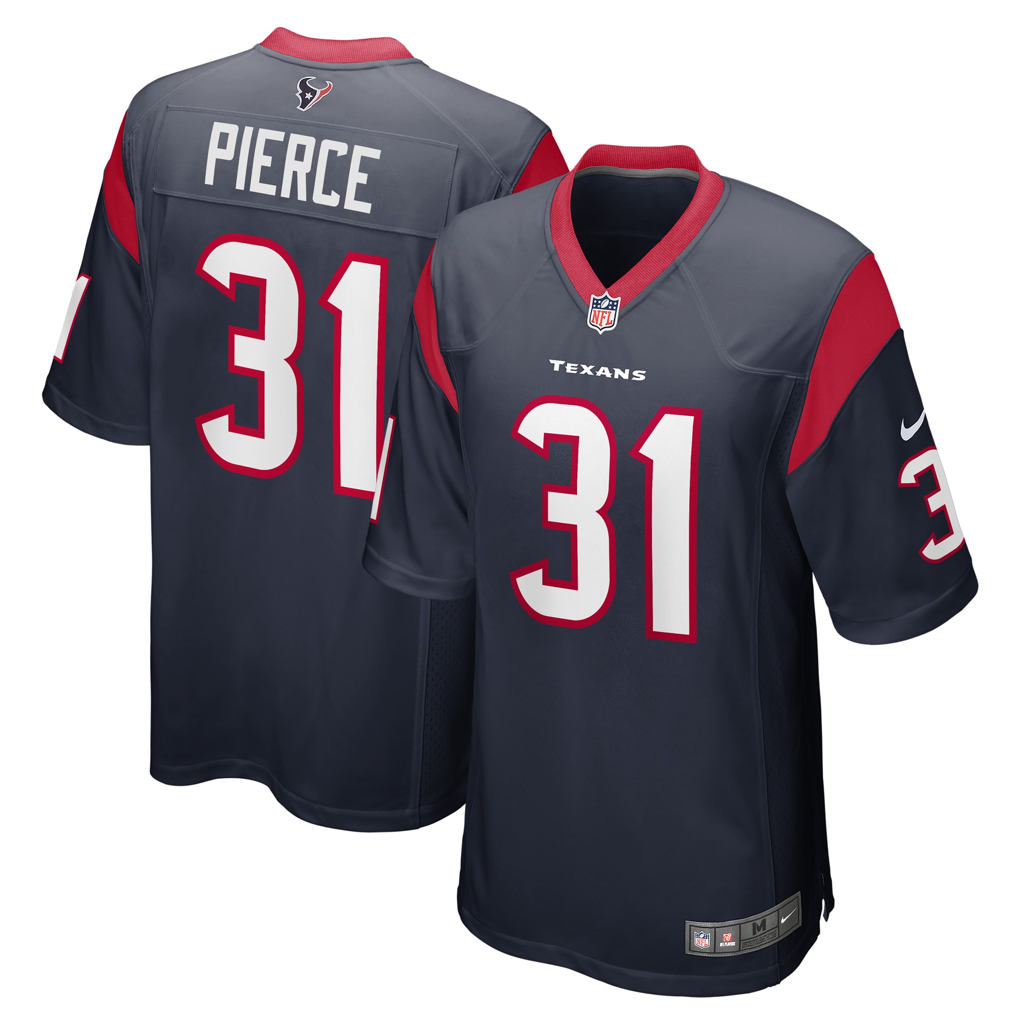 Men's Houston Texans Dameon Pierce Navy Game Player Jersey JS5955 Saliibo