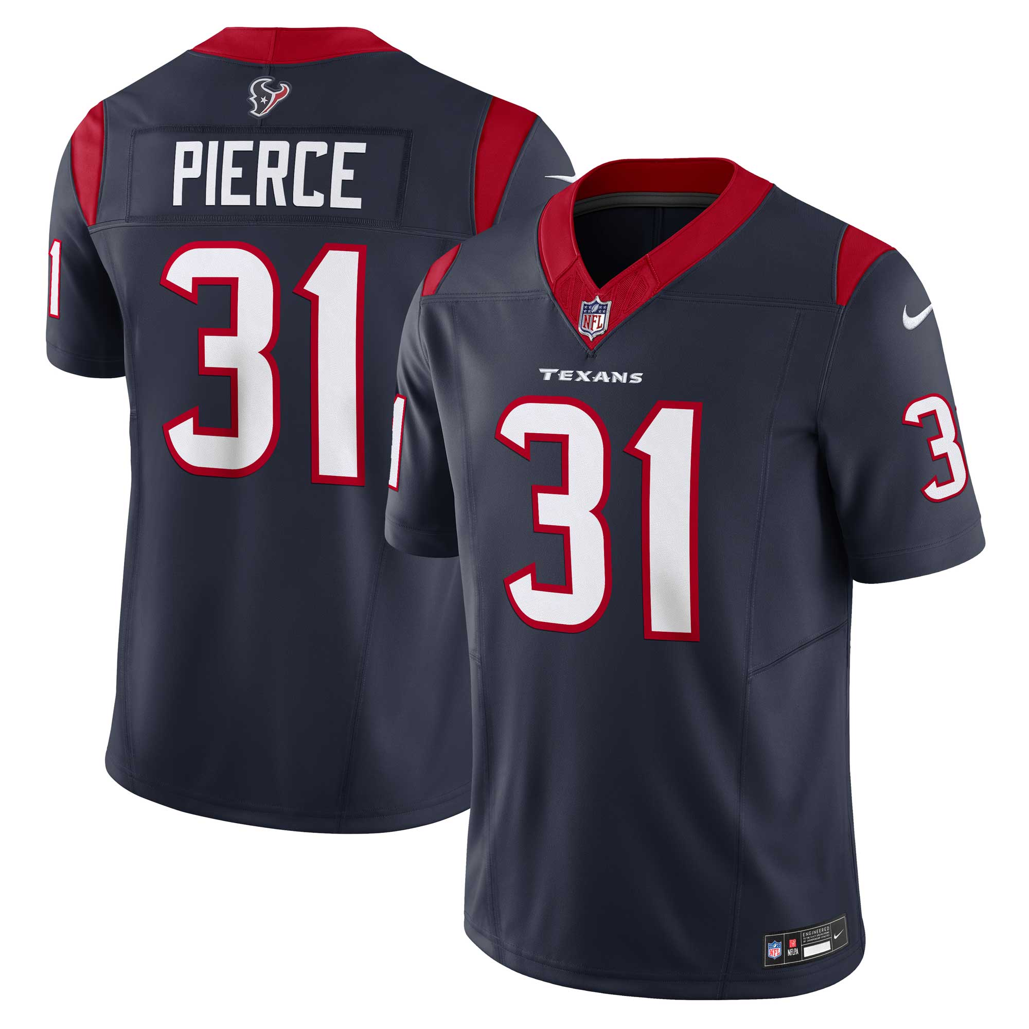 Men's Houston Texans Dameon Pierce Navy Vapor F.U.S.E. Limited Jersey JS8942 Saliibo