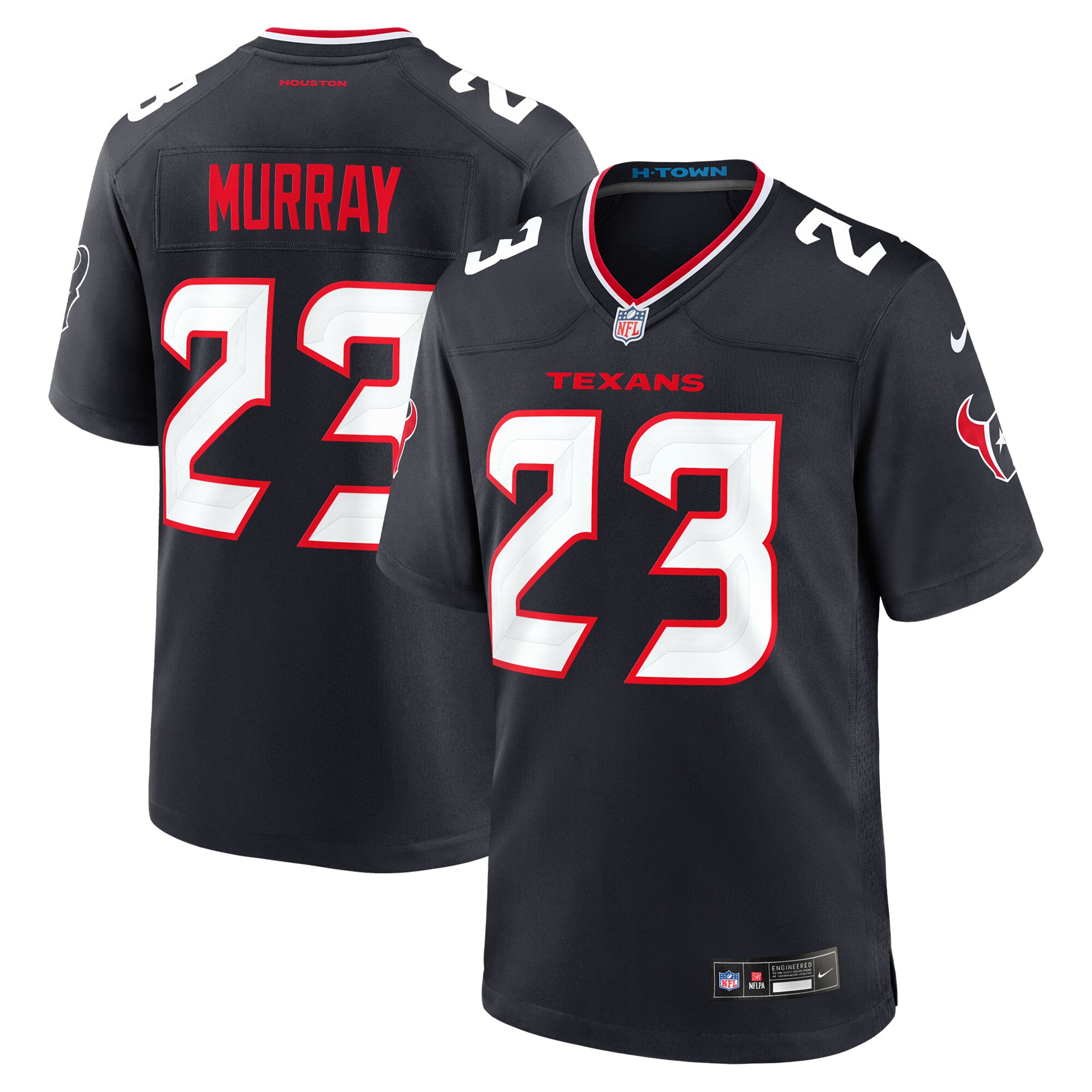 Men's Houston Texans Eric Murray Navy Team Game Jersey JS5475 Saliibo