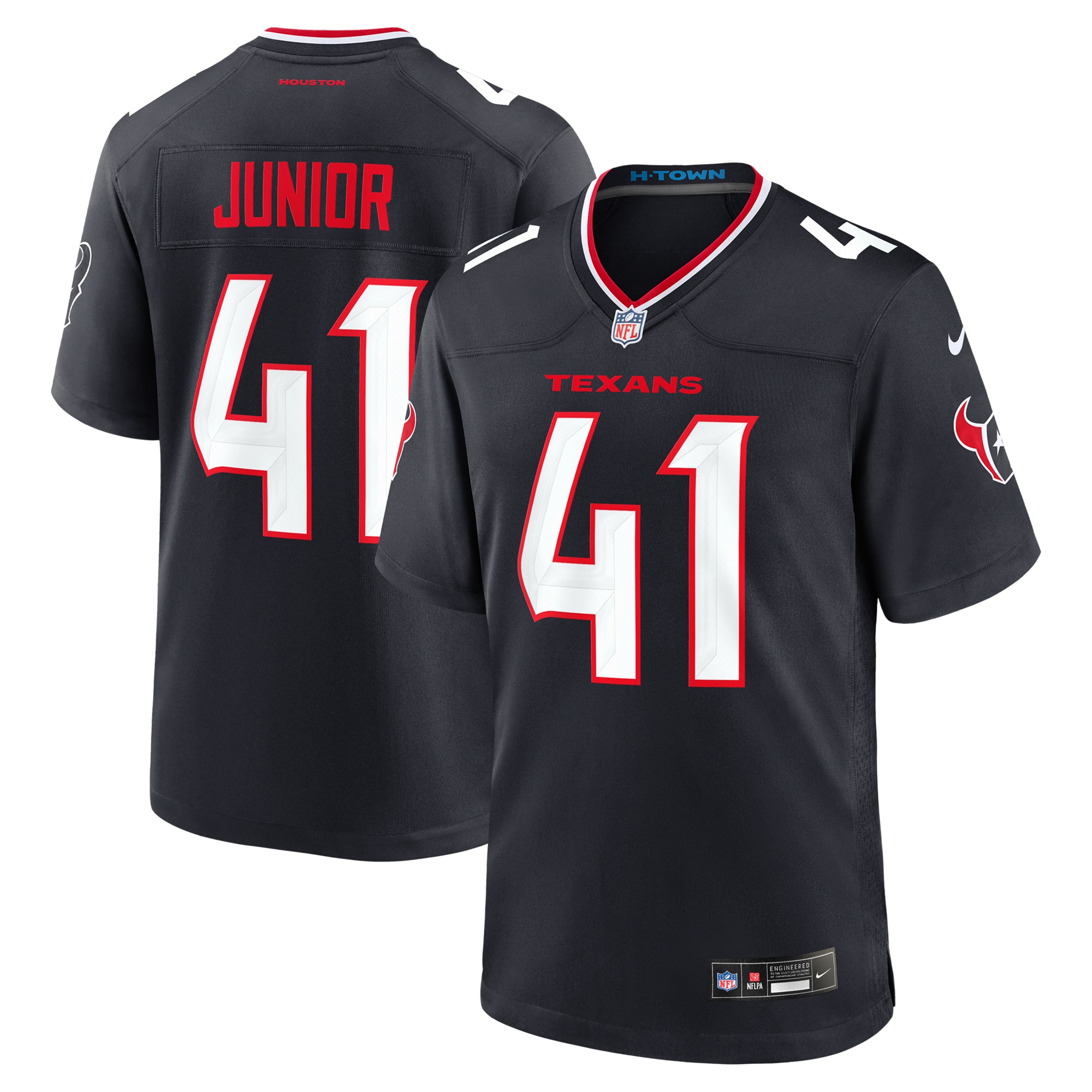 Men's Houston Texans Gregory Junior Navy Team Game Jersey JS6696 Saliibo