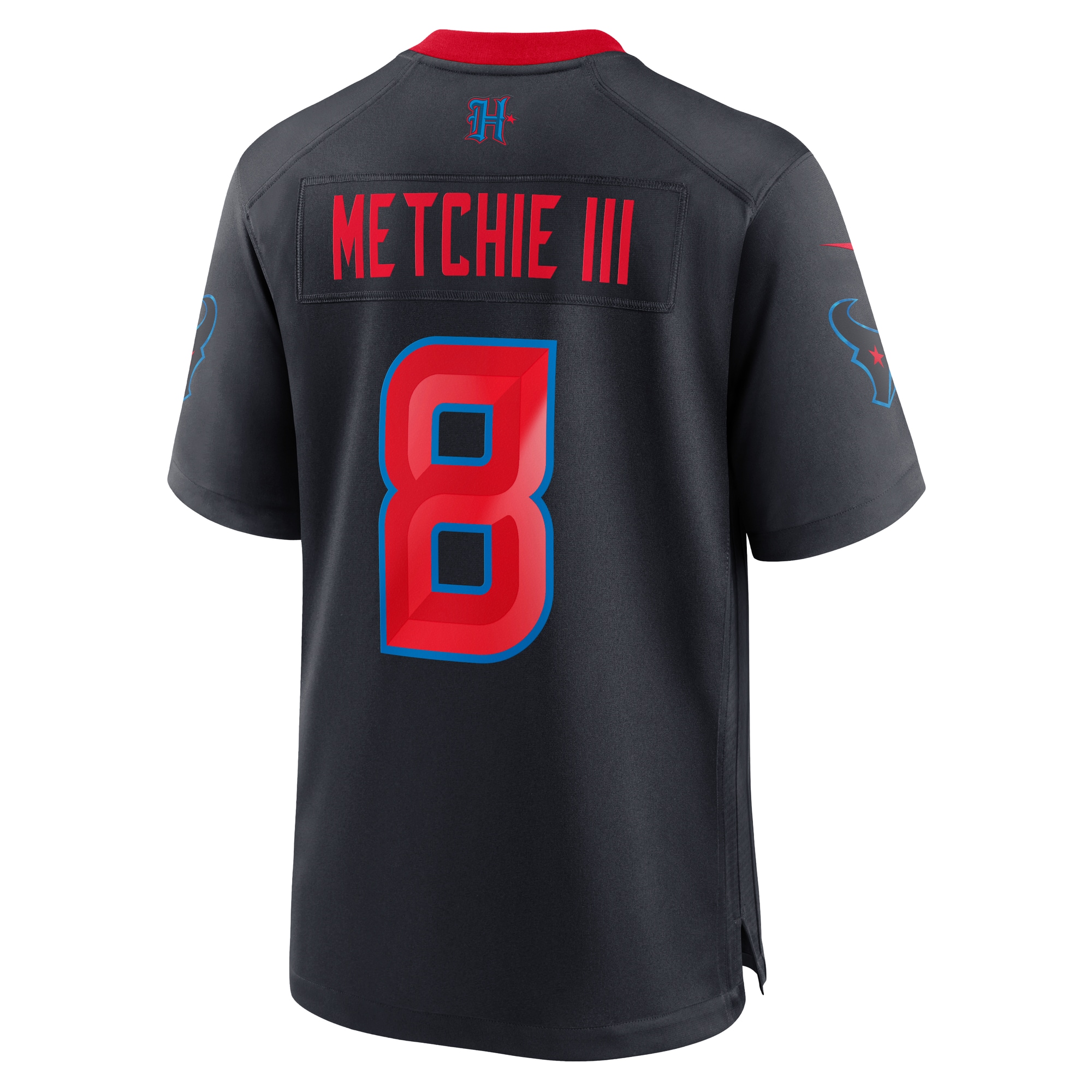 Men's Houston Texans John Metchie III Navy 2nd Alternate Game Jersey JS8292 Saliibo - Image 3