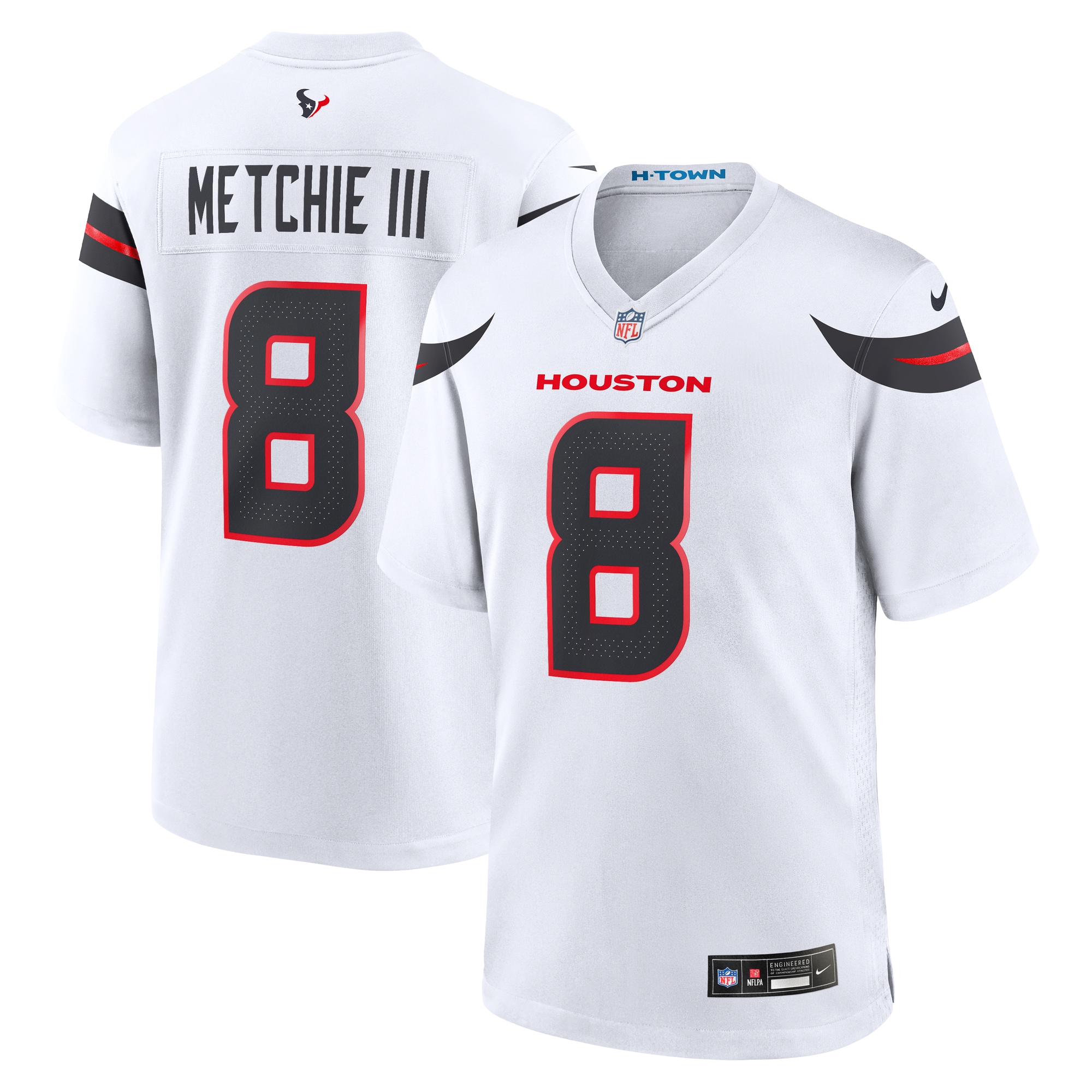 Men's Houston Texans John Metchie III White Game Jersey JS7396 Saliibo
