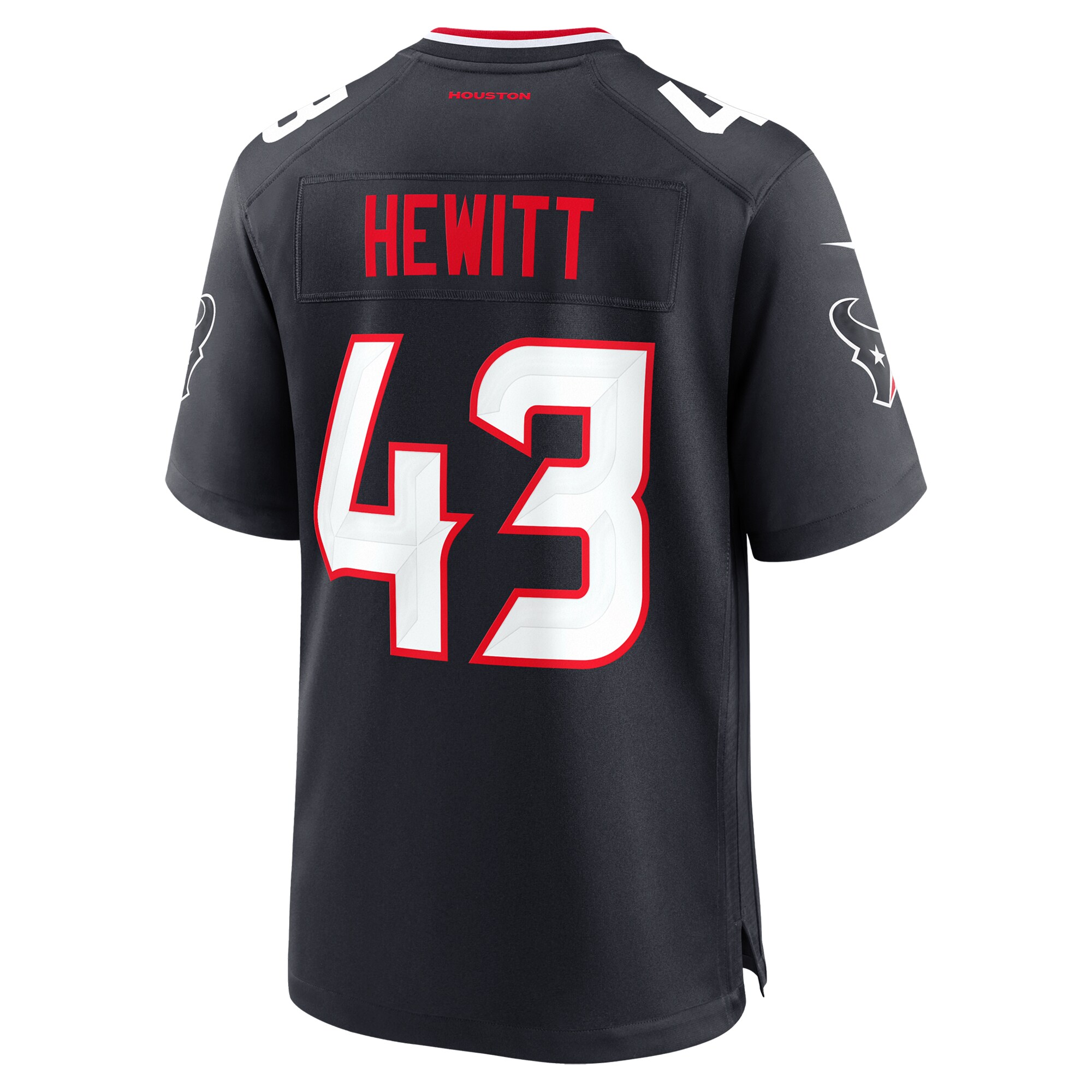 Men's Houston Texans Neville Hewitt Navy Team Game Jersey JS3633 Saliibo - Image 3