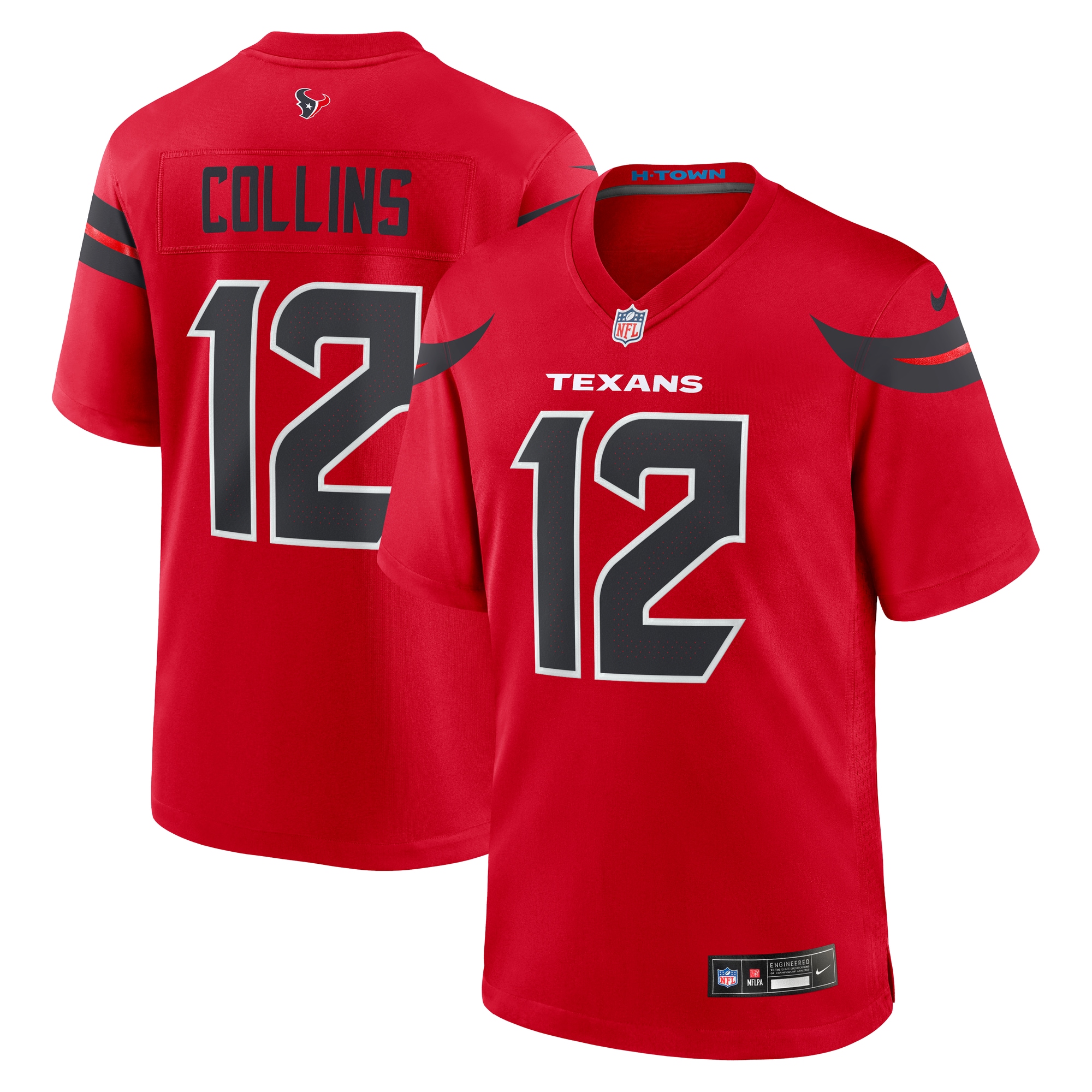 Men's Houston Texans Nico Collins Red Alternate Game Jersey JS6665 Saliibo