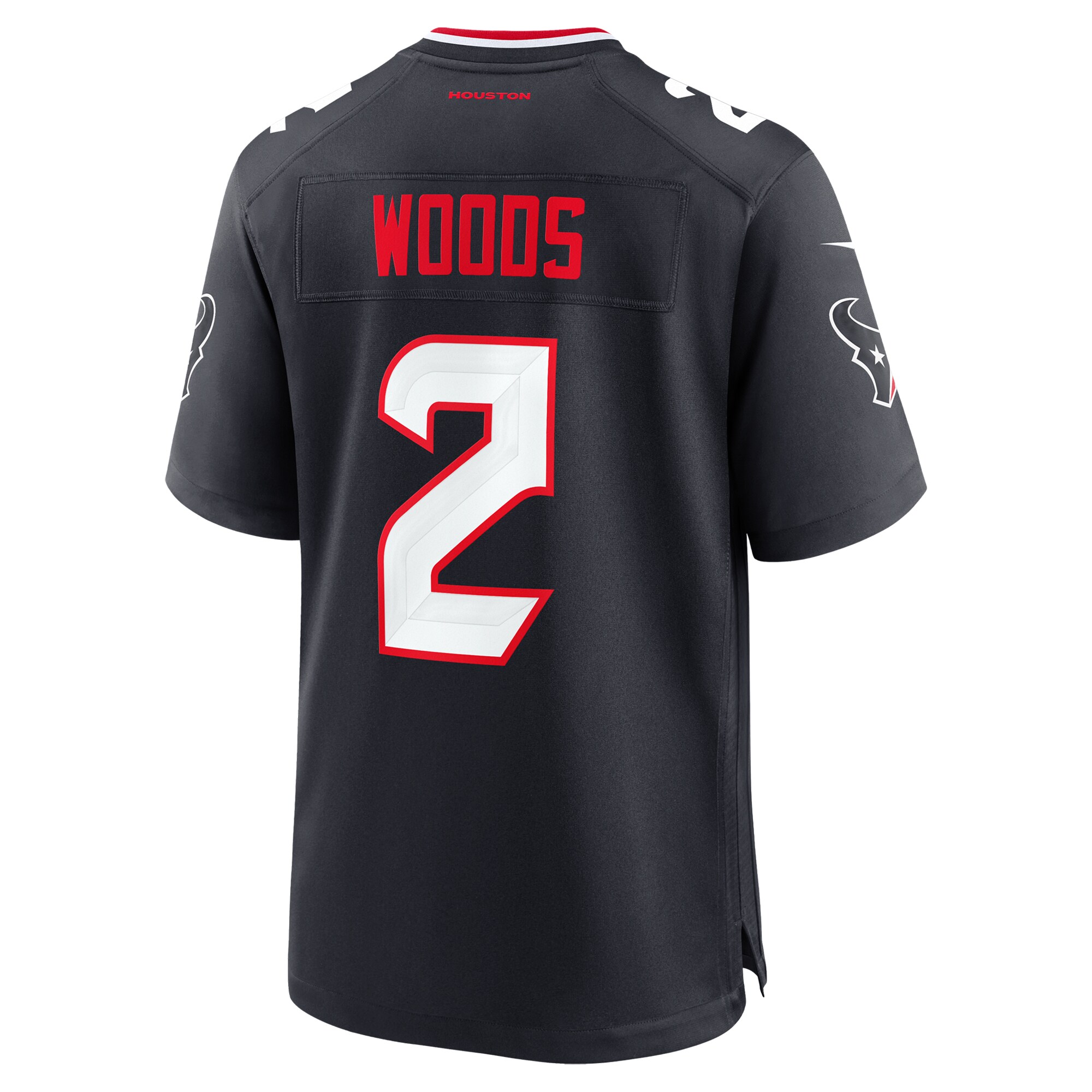 Men's Houston Texans Robert Woods Navy Team Game Jersey JS6057 Saliibo - Image 3