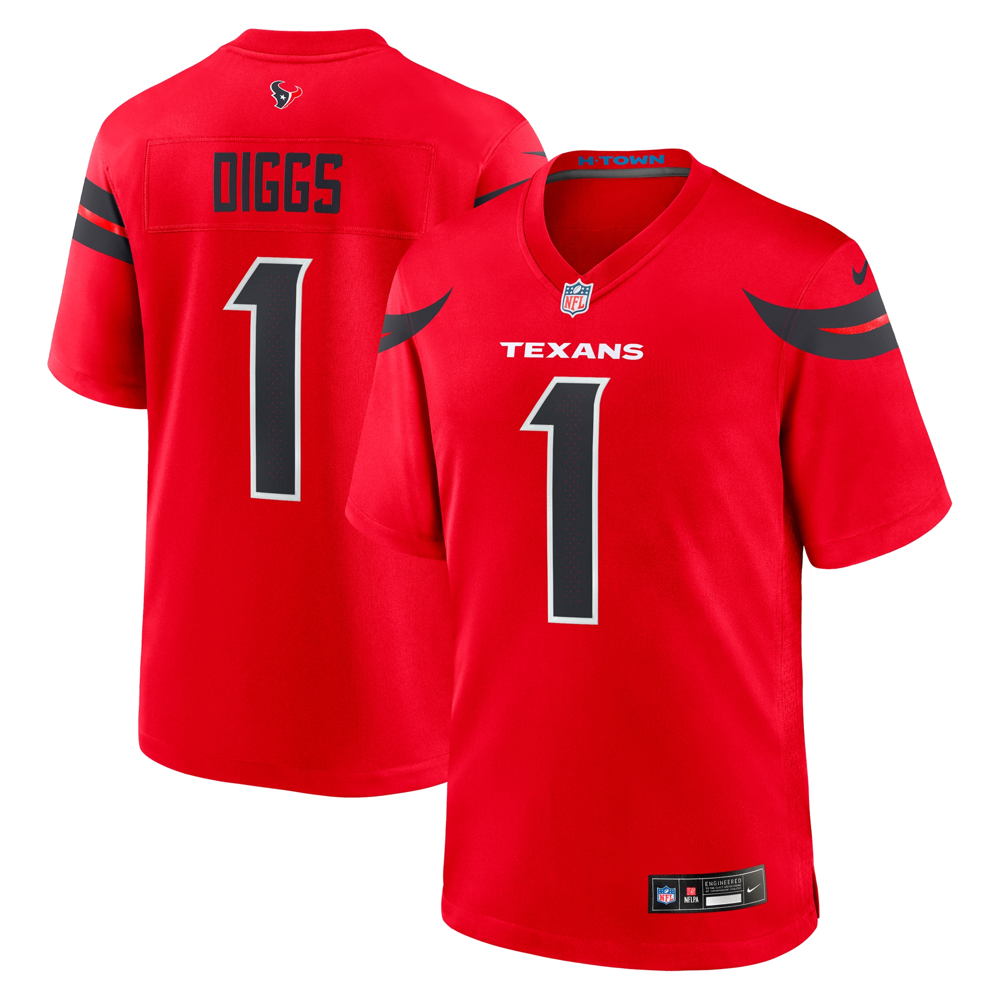 Men's Houston Texans Stefon Diggs Red Alternate Game Jersey JS8575 Saliibo