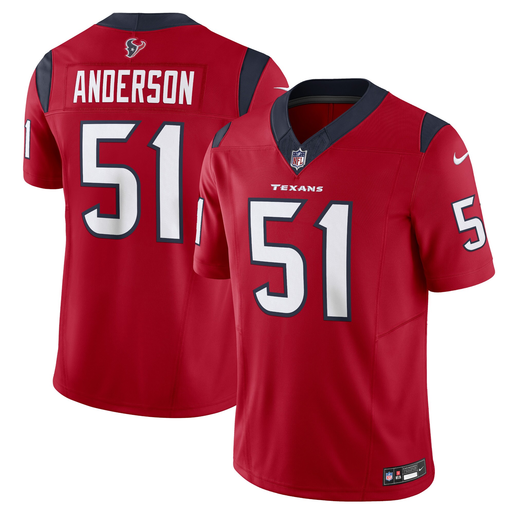 Men's Houston Texans Will Anderson Jr. Red Vapor F.U.S.E. Limited Jersey JS5468 Saliibo