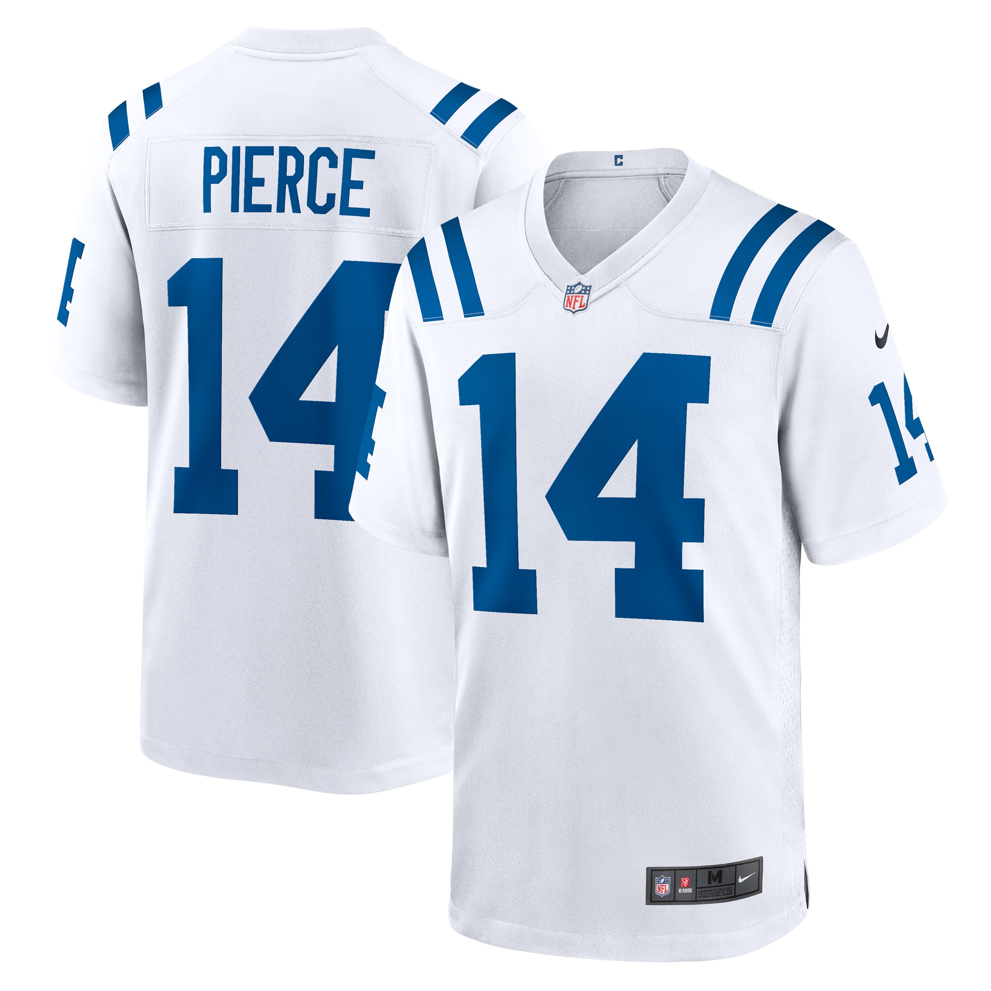 Men's Indianapolis Colts Alec Pierce White Away Game Player Jersey JS1229 Saliibo