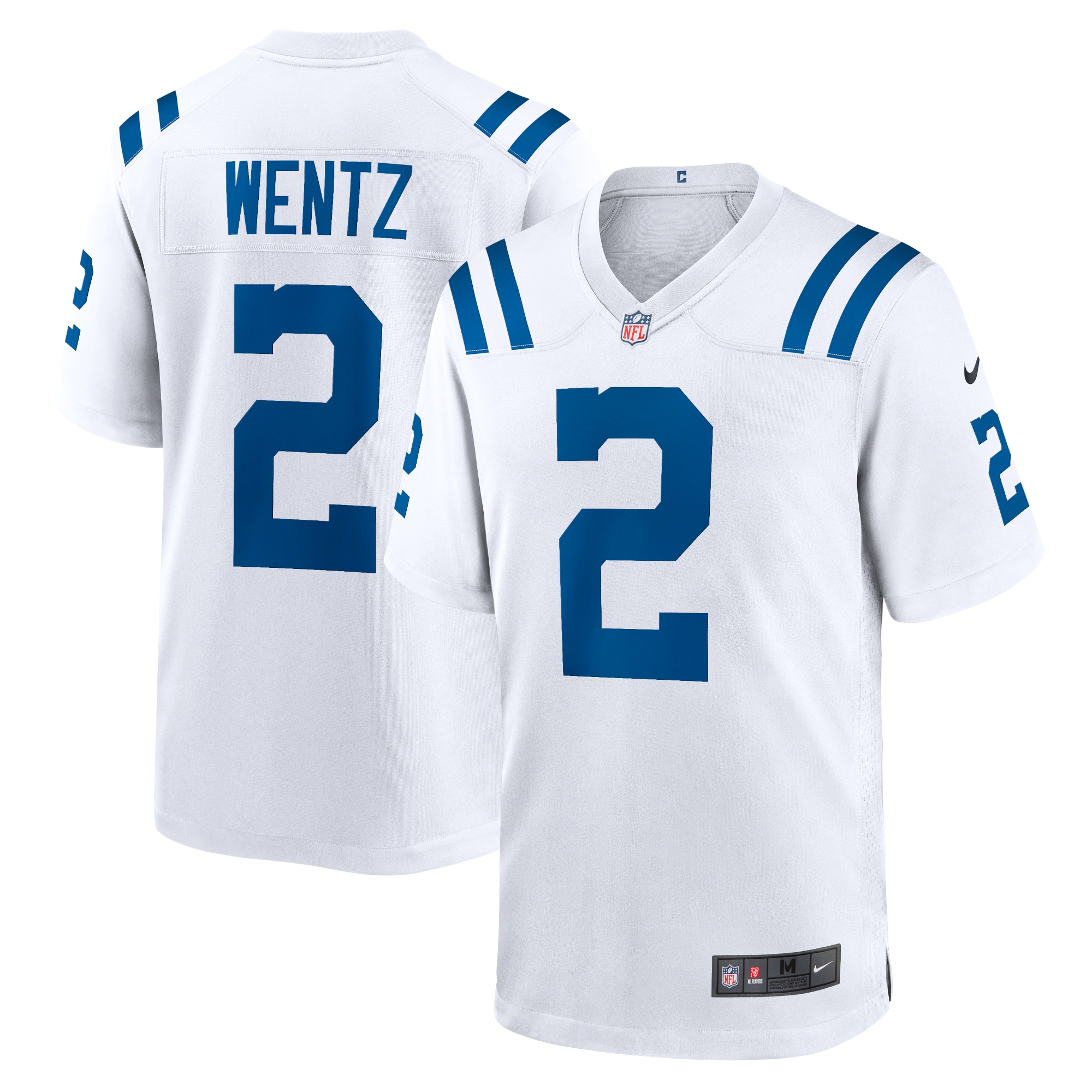 Men's Indianapolis Colts Carson Wentz White Game Jersey JS3085 Saliibo