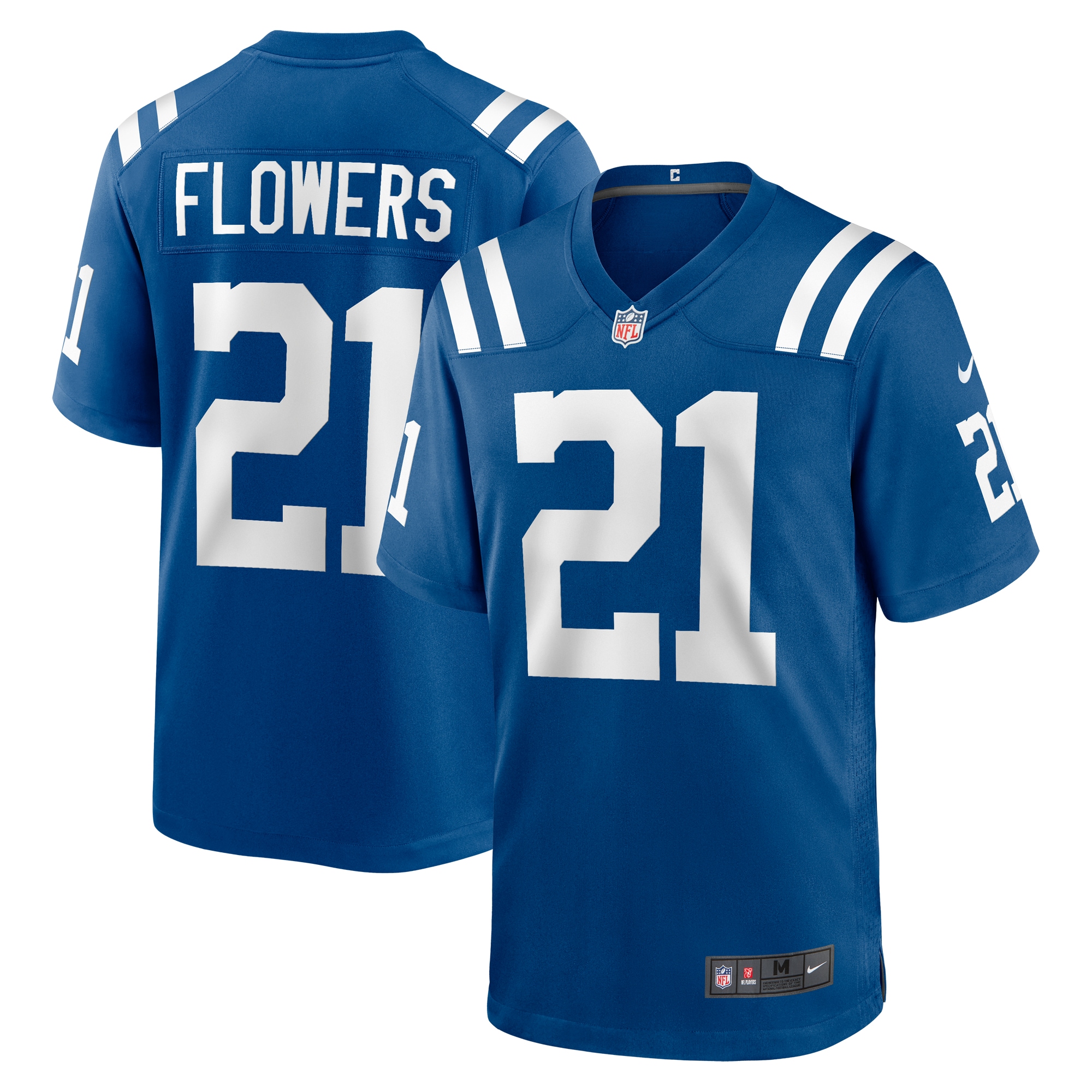 Men's Indianapolis Colts Dallis Flowers Royal Game Jersey JS1641 Saliibo