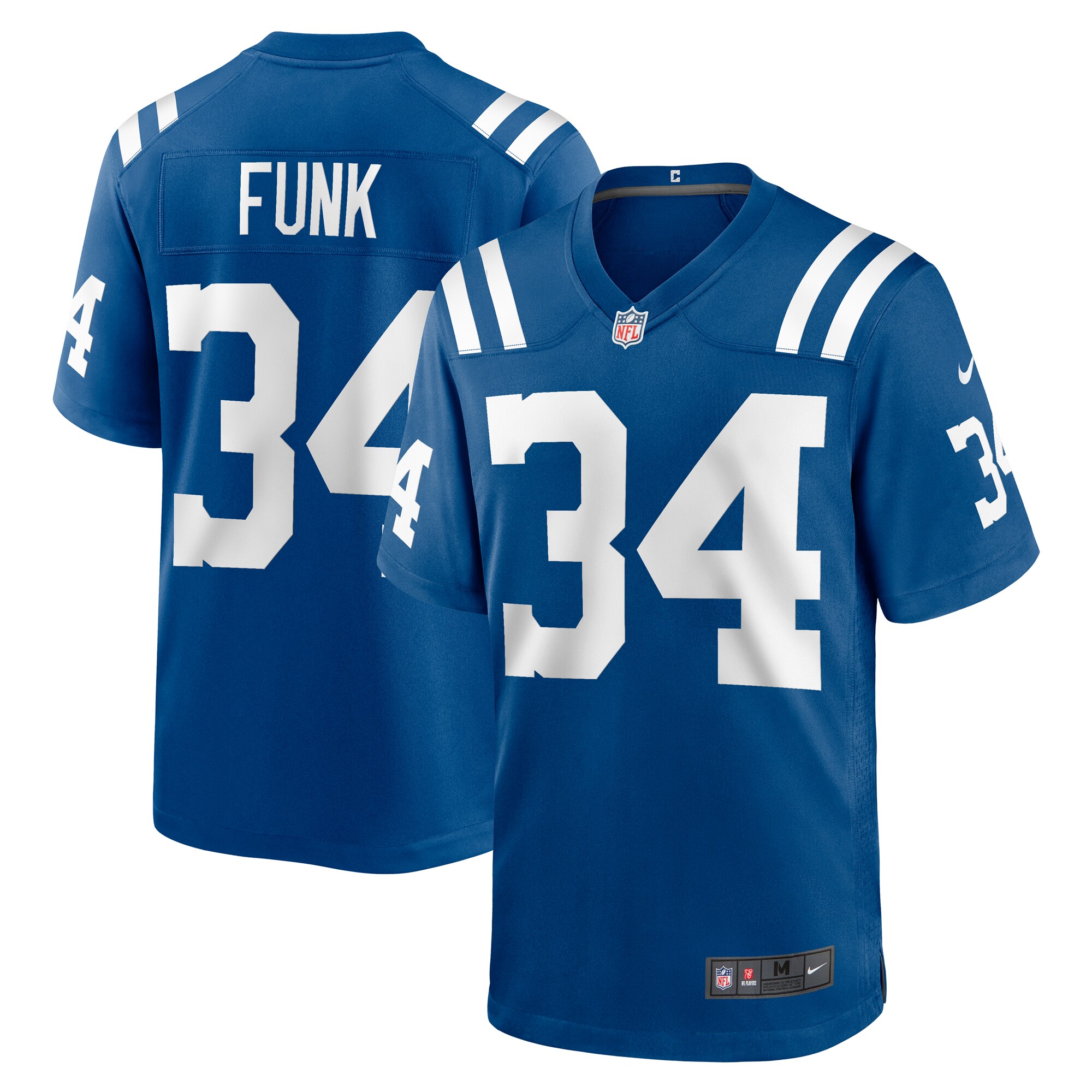 Men's Indianapolis Colts Jake Funk Royal Team Game Jersey JS5621 Saliibo