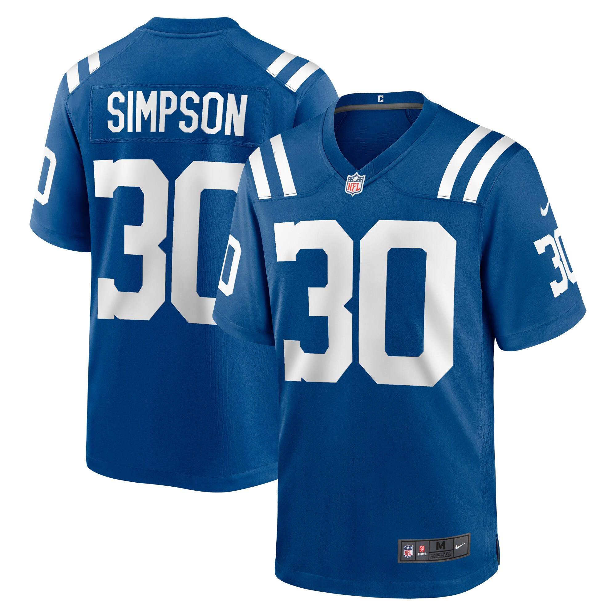 Men's Indianapolis Colts Jaylin Simpson Royal Game Jersey JS3137 Saliibo